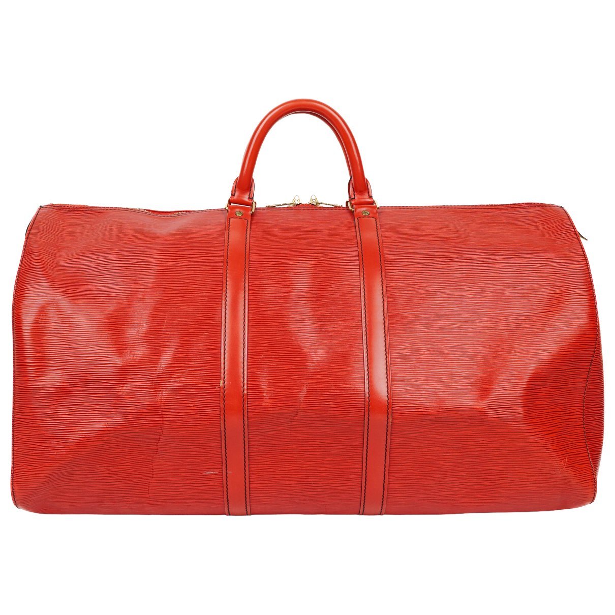 Keepall leather travel bag