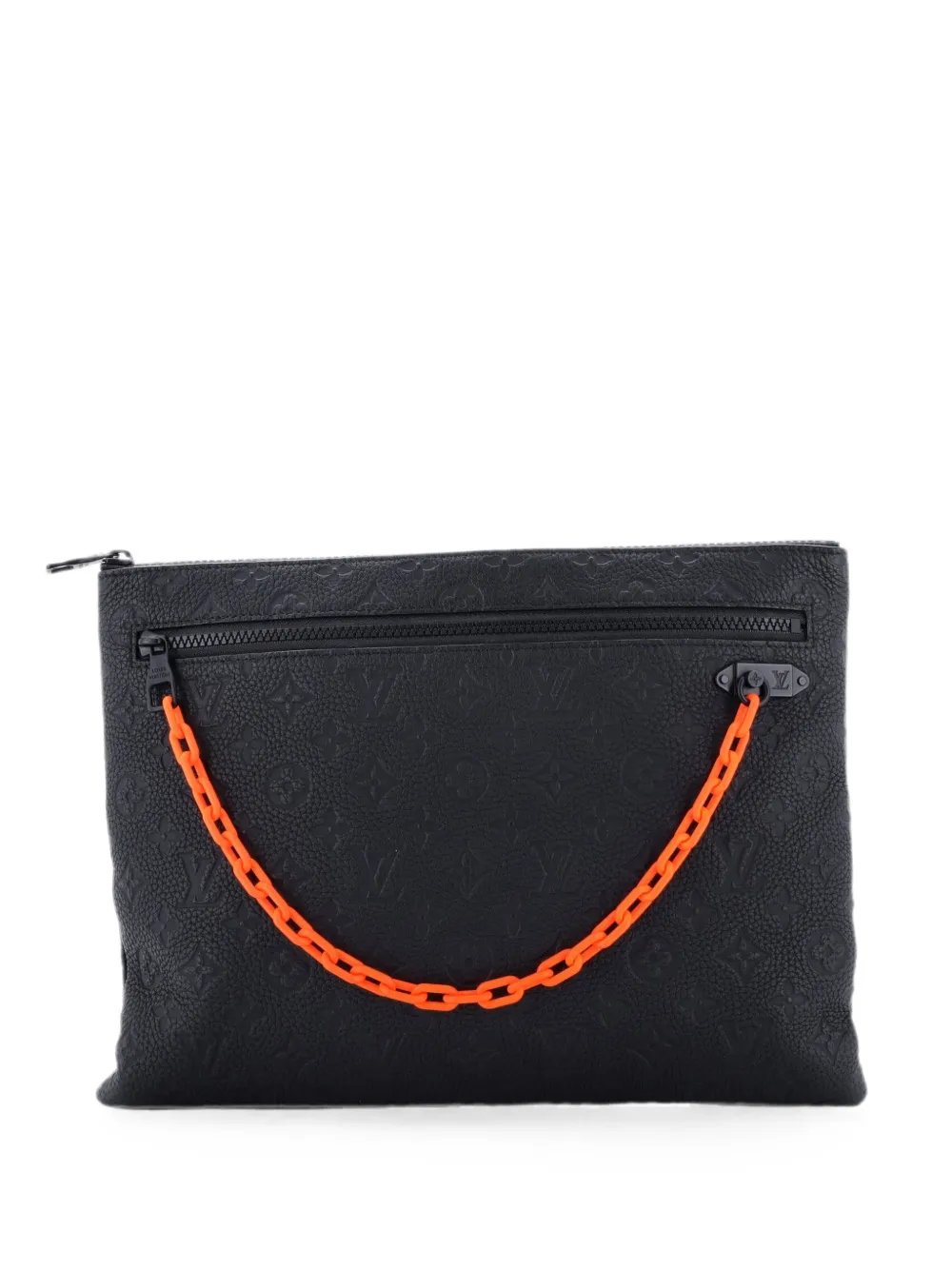 A4 Pouch Monogram Taurillon Leather clutch bag