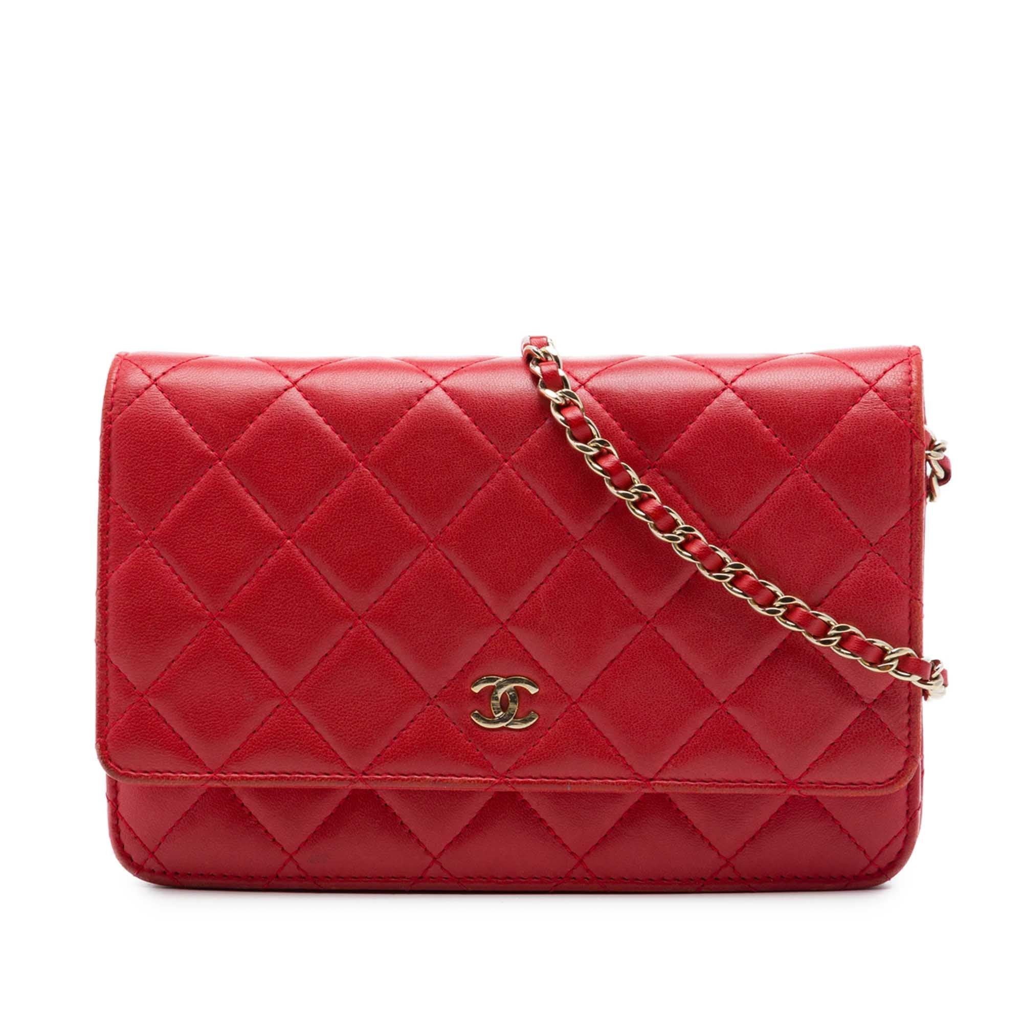 Wallet On Chain leather crossbody bag