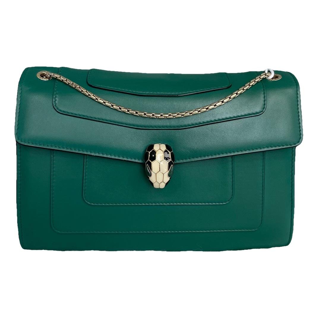 Serpenti leather handbag