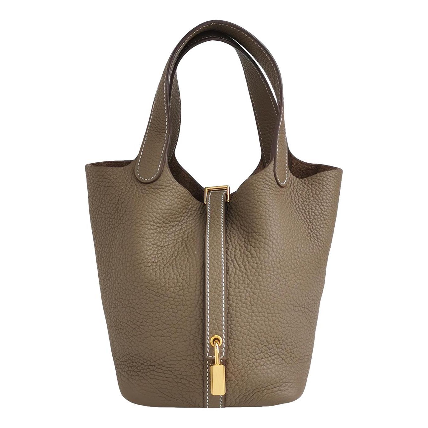 Picotin leather tote