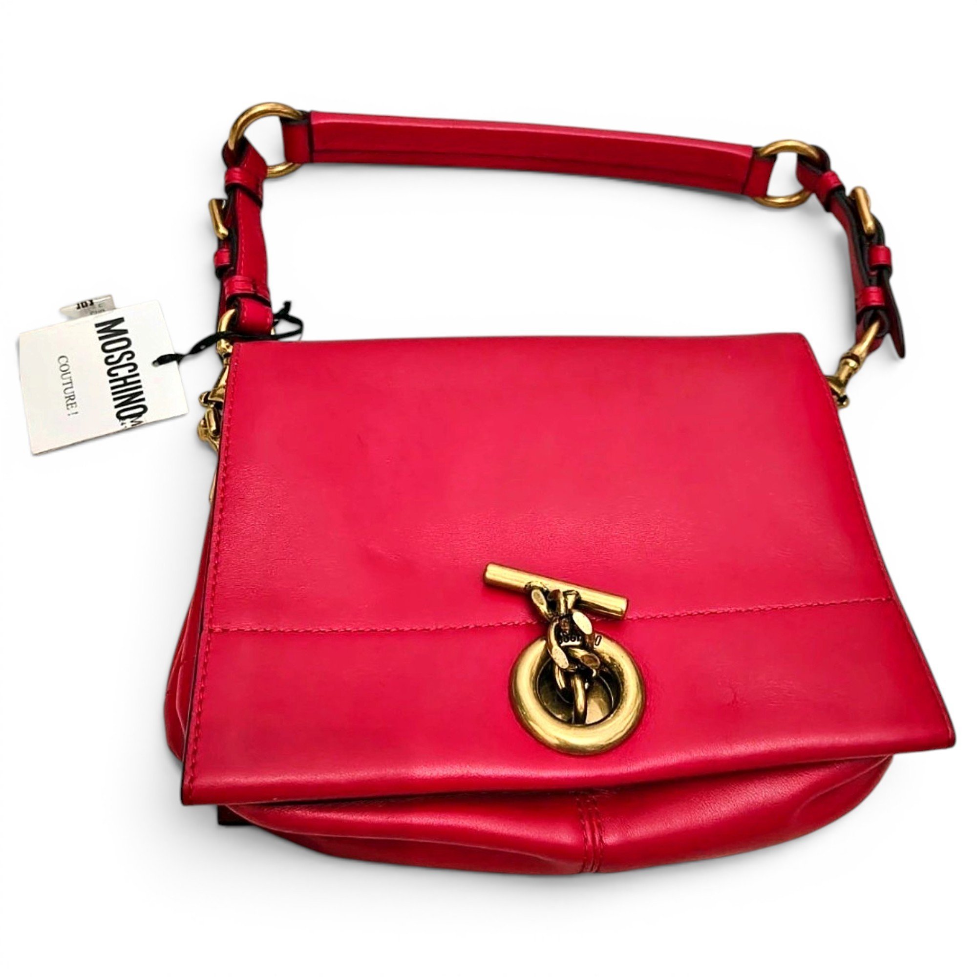 Biker leather handbag