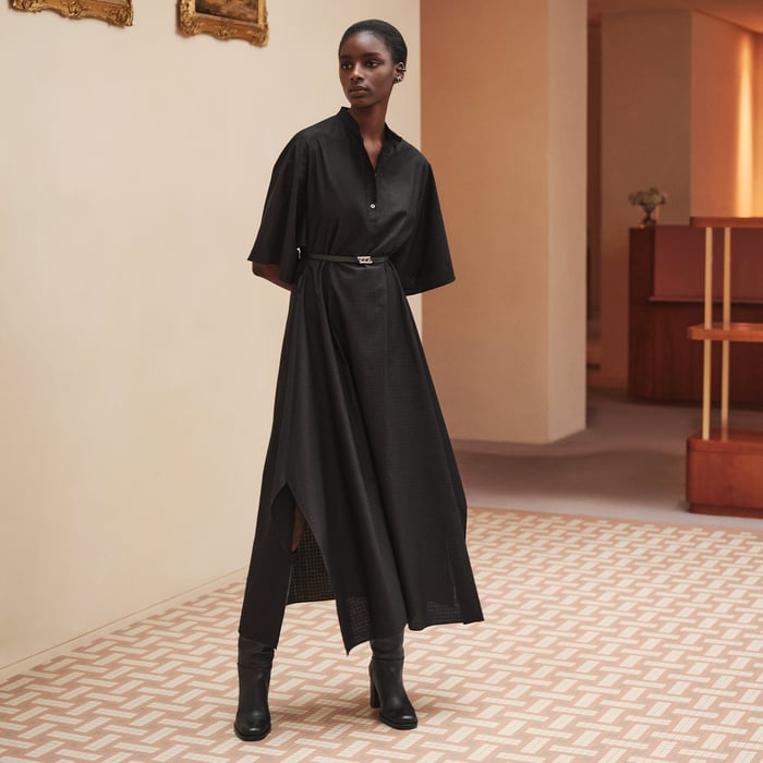 Noir "Mosaique" Prairie Dress