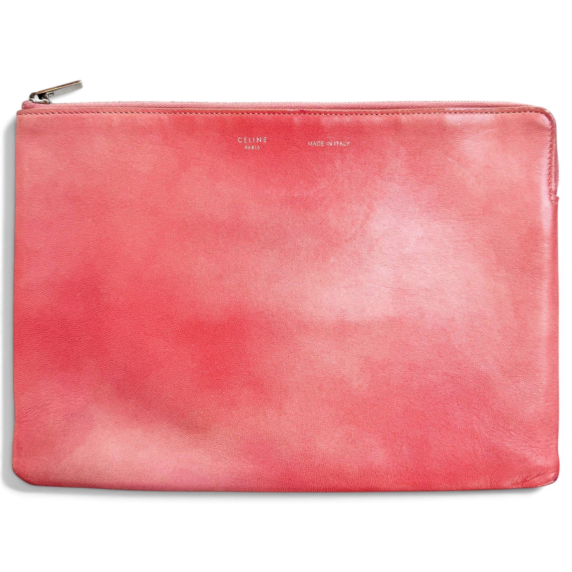 Leather clutch bag