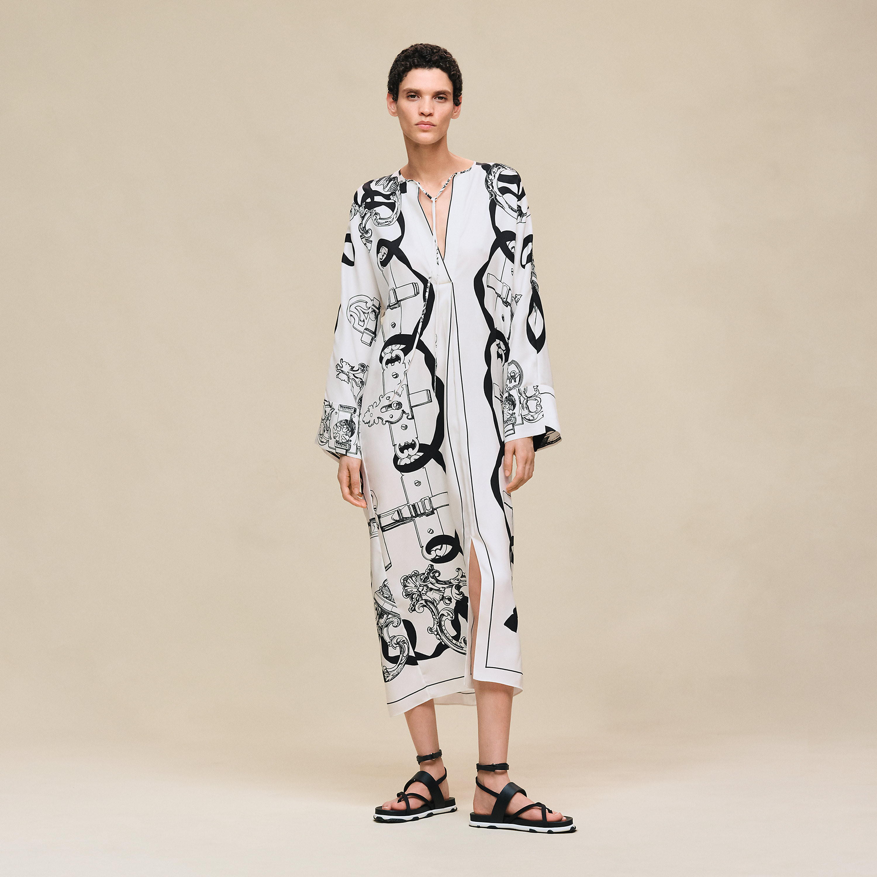 Caftan imprimé « Ferronnerie Remix »