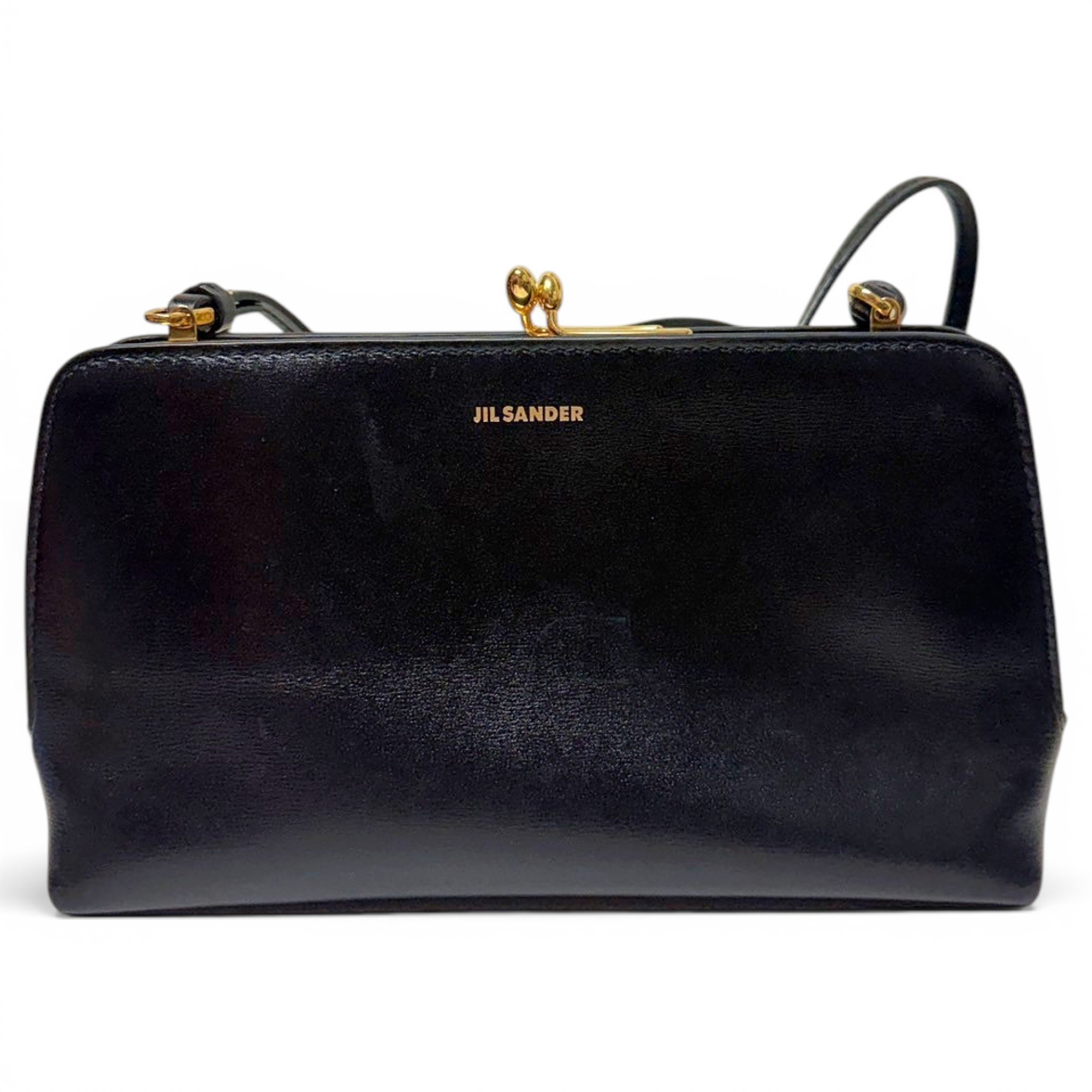Leather clutch bag