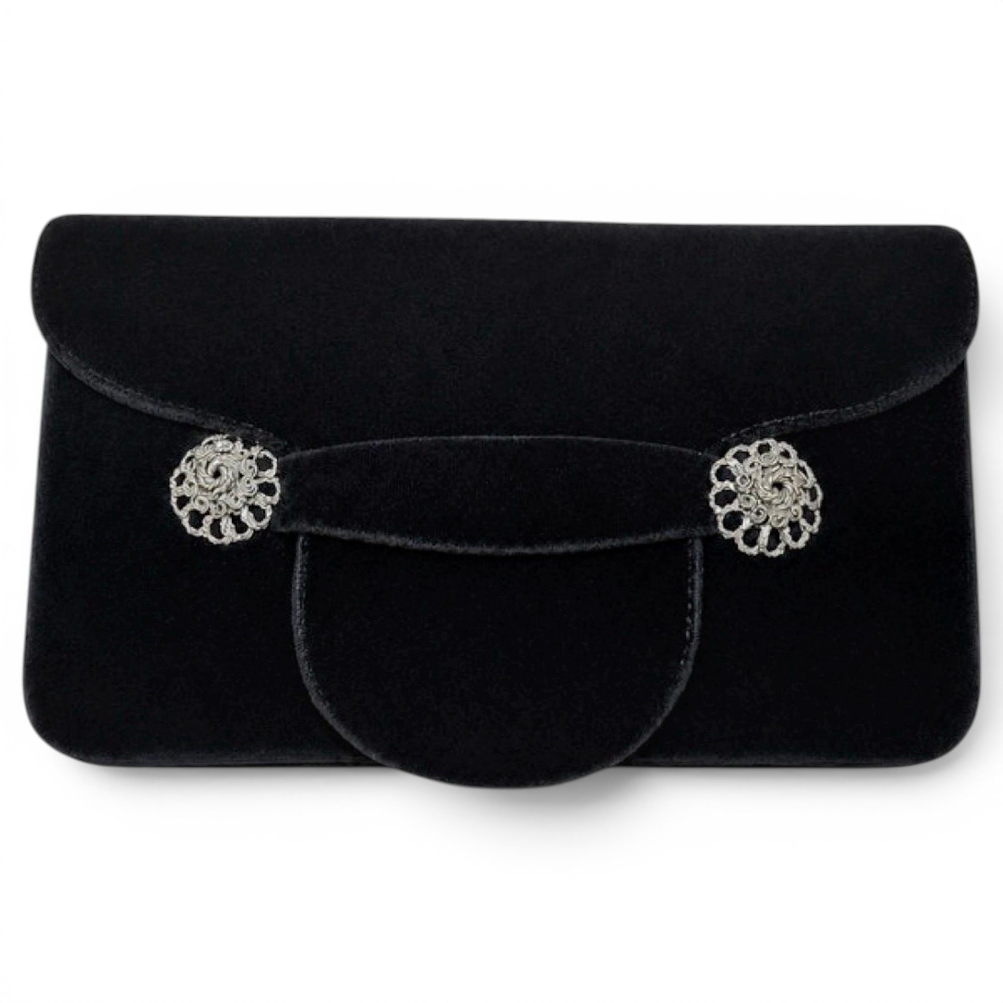 Velvet clutch bag