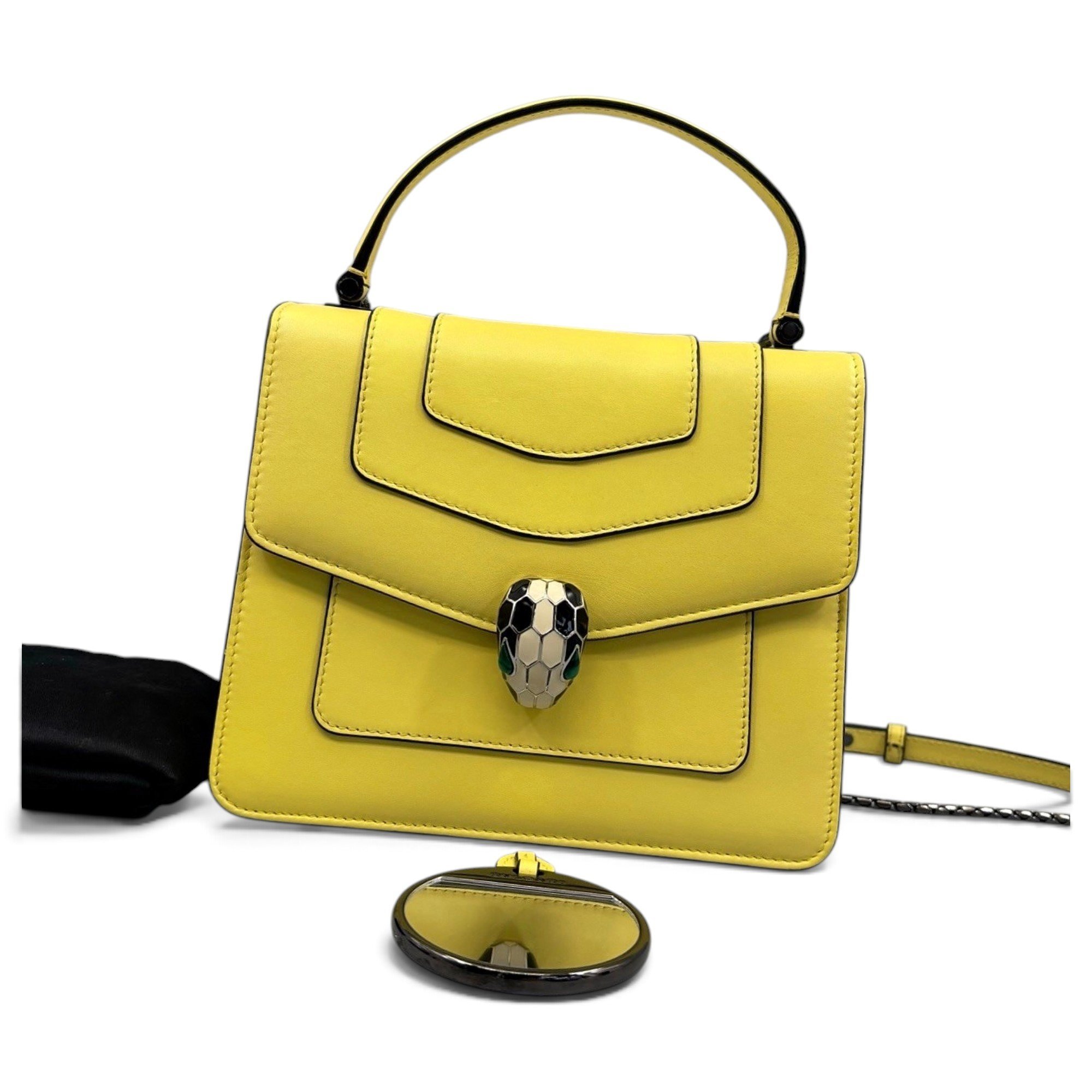 Serpenti leather handbag