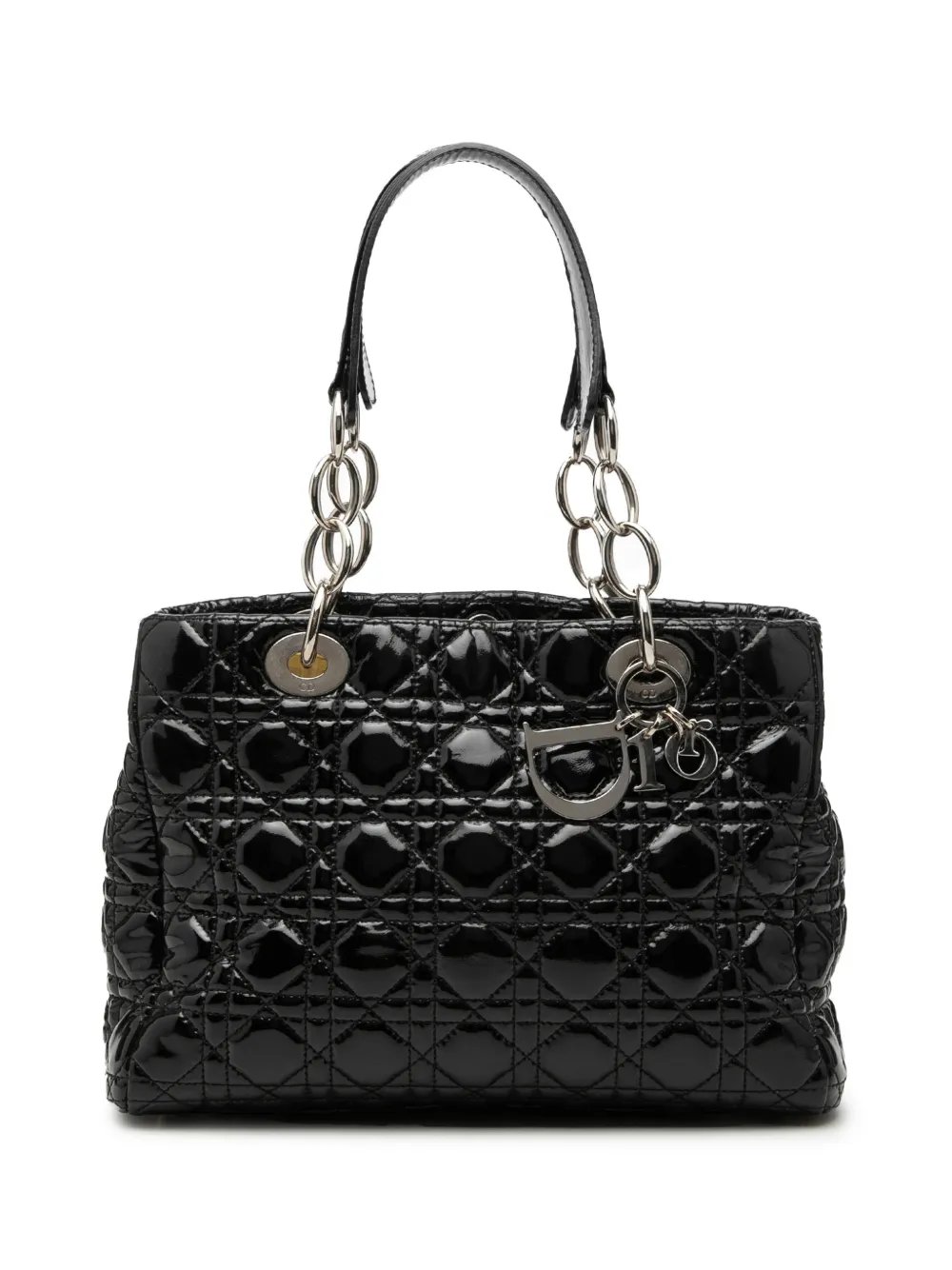 2011 Small Patent Cannage Soft Zipped Shopping tote bag