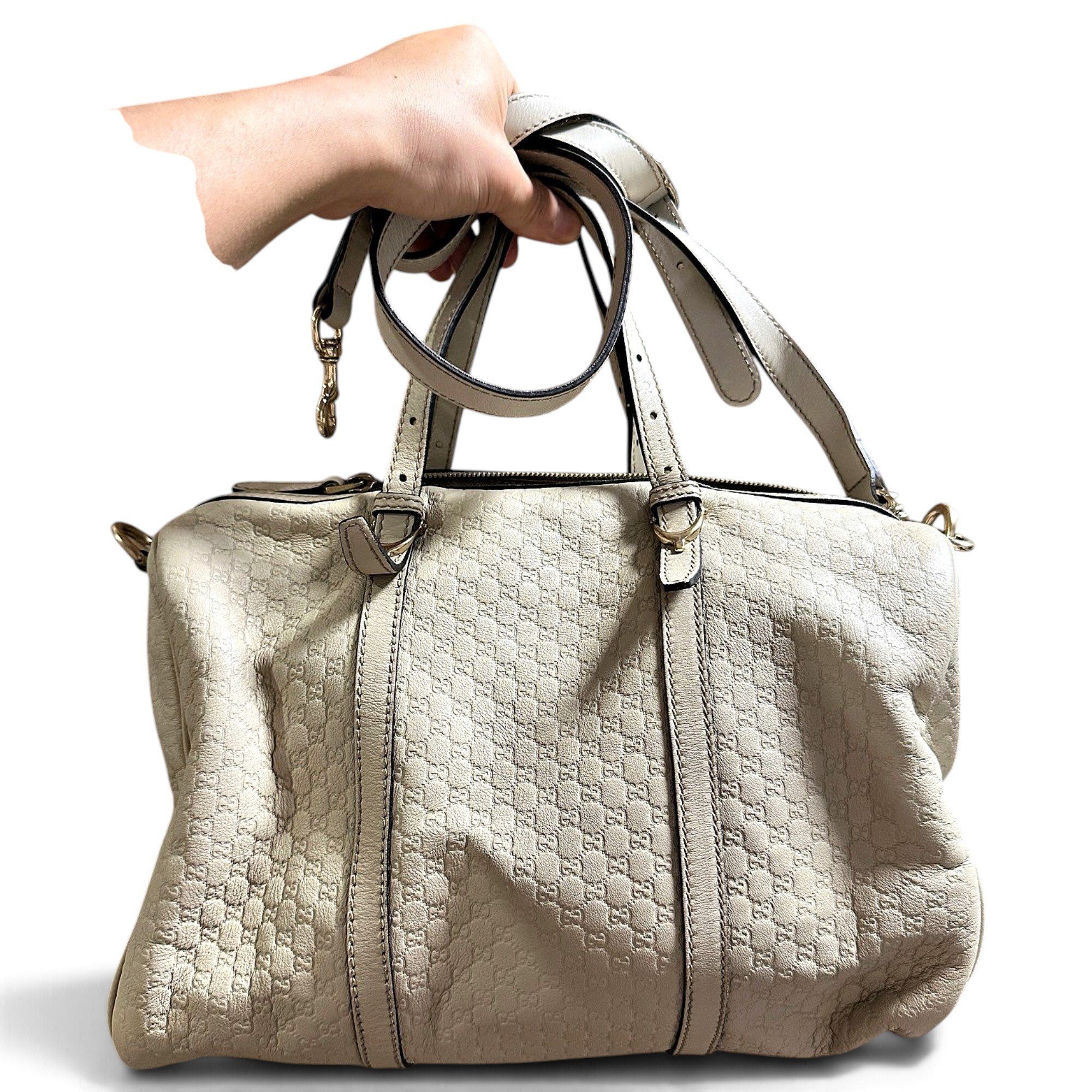 Boston leather handbag