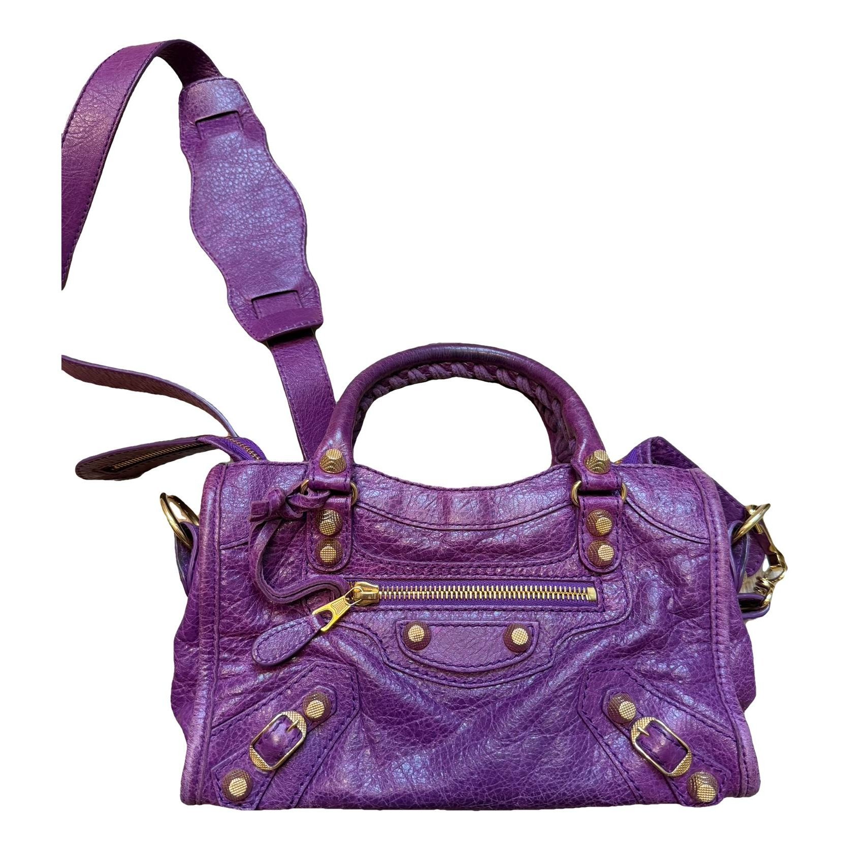 City leather handbag