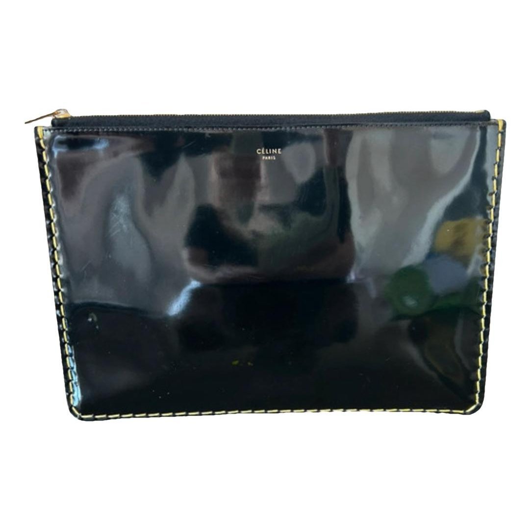 Leather clutch bag