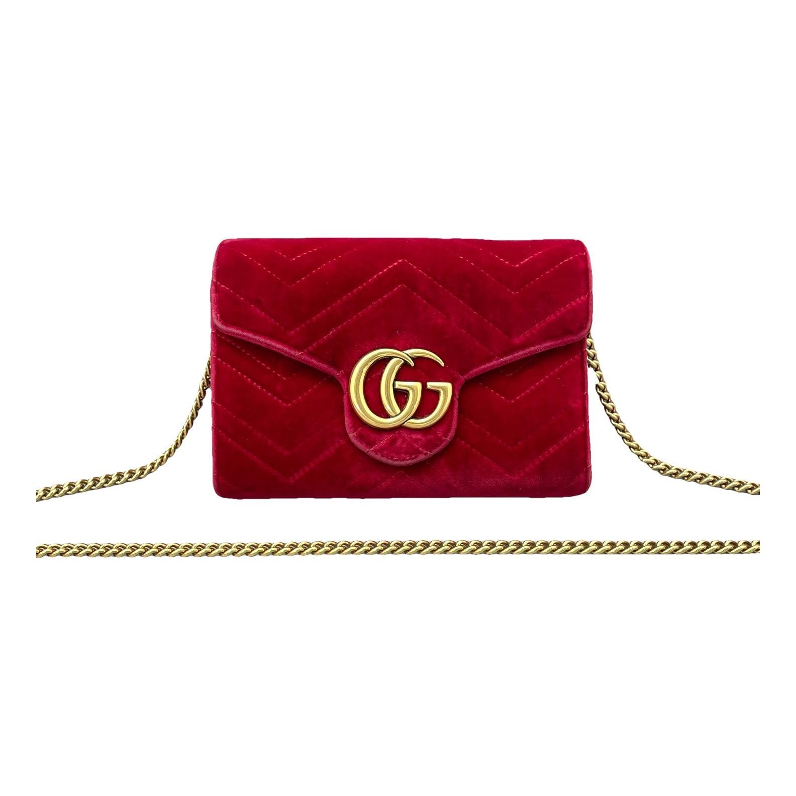 GG Marmont Chain velvet handbag