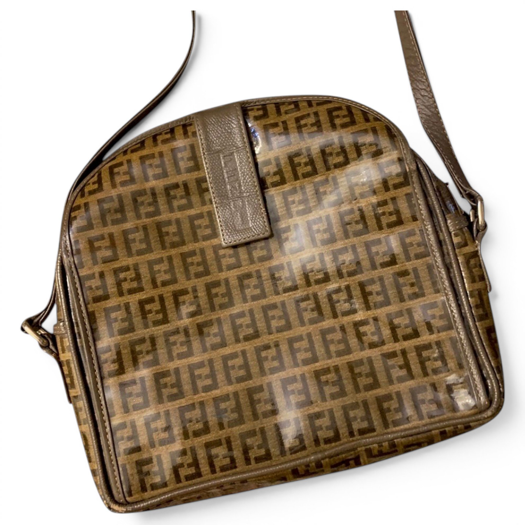 Fendi Double F patent leather handbag
