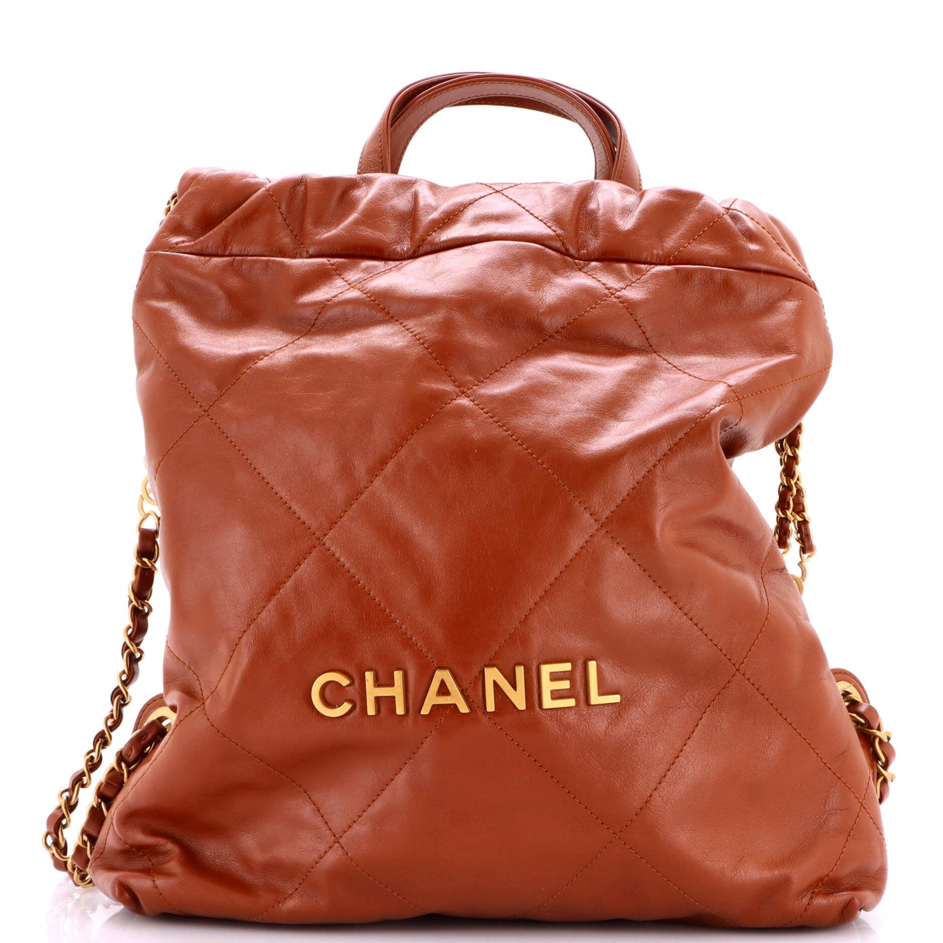 22 Chain Backpack Quilted Calfskin Medium