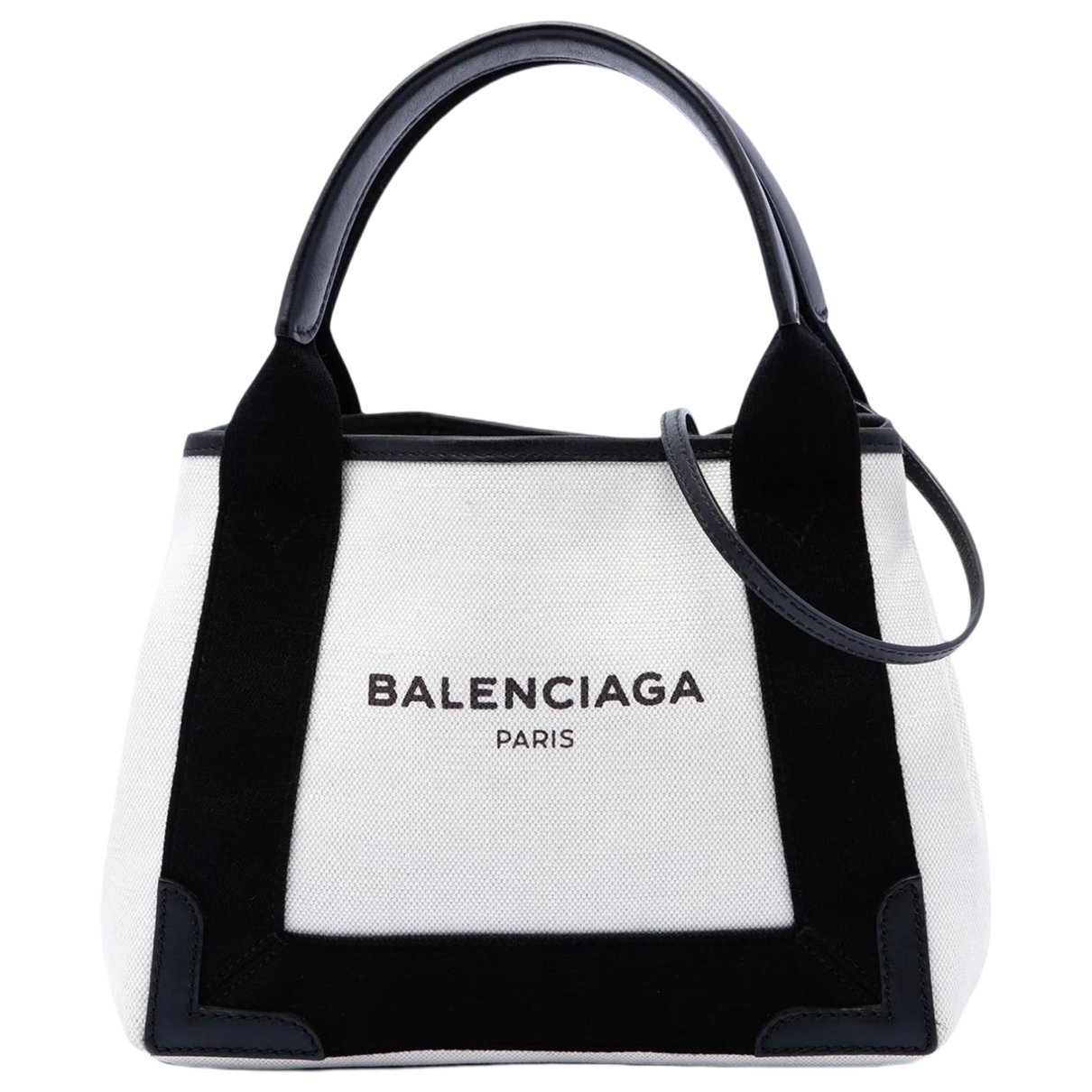 Navy cabas cloth satchel