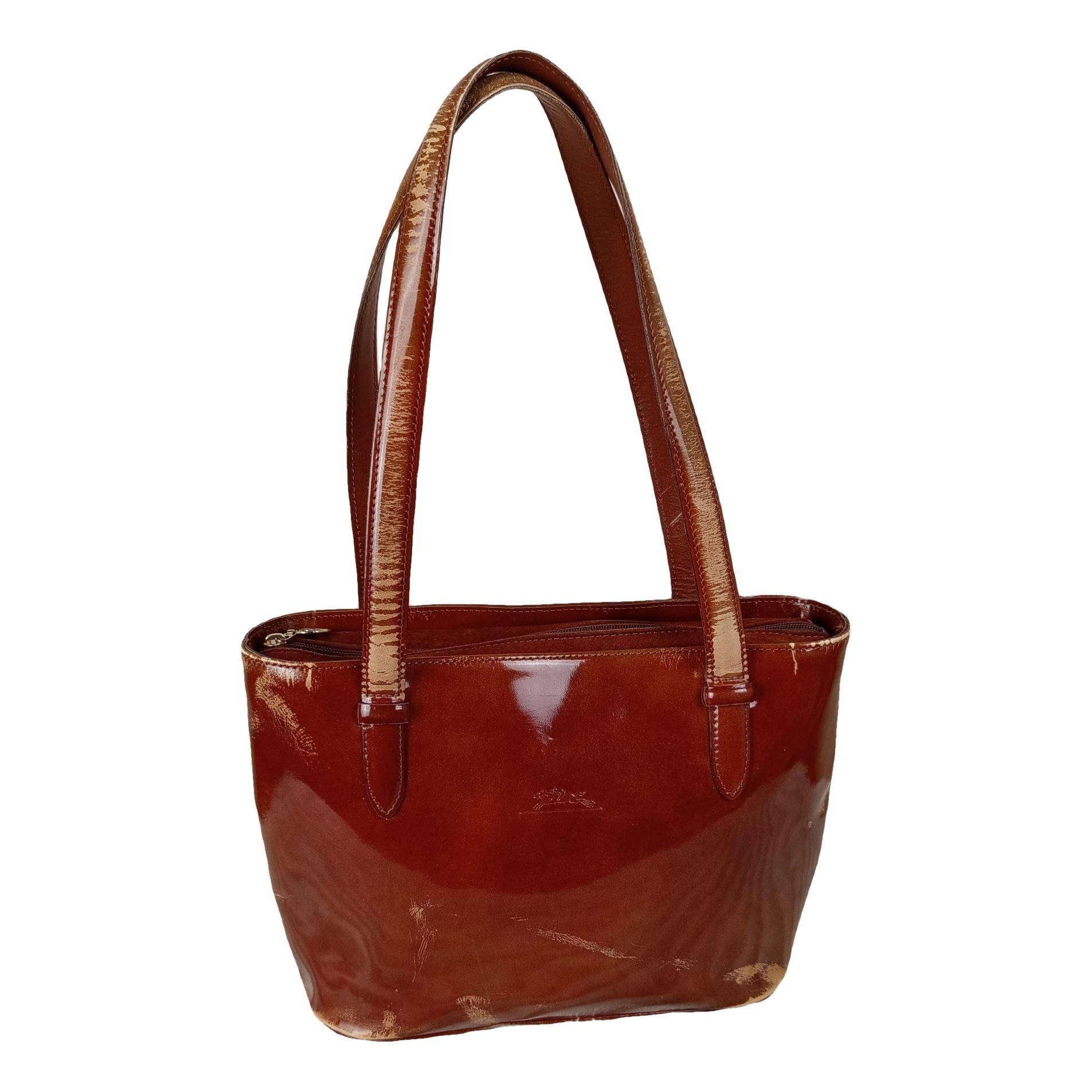 Cavalcade patent leather handbag