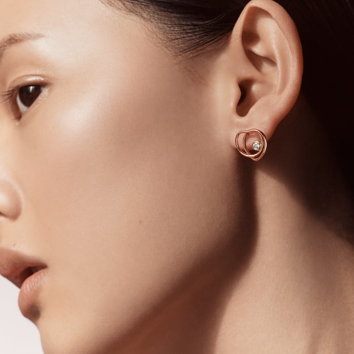 Sans Coloris Vertige Cœur Earrings, Very Small Model