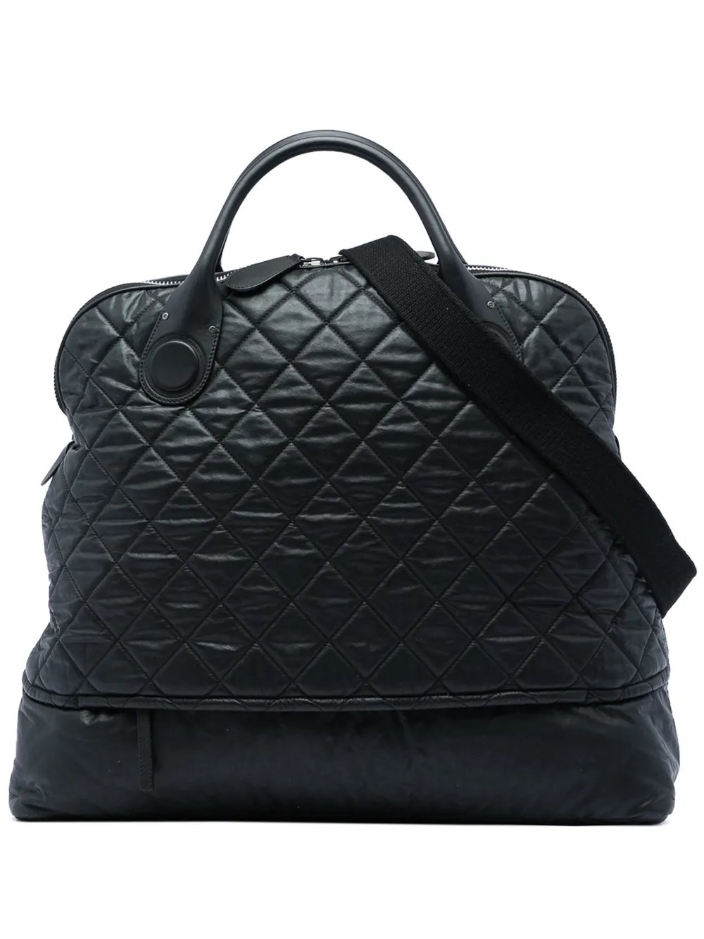 2011 Extra Large Quilted Coated Canvas Expandable Zip travel bag