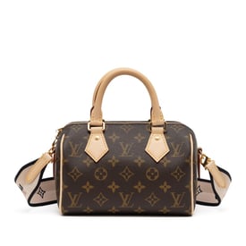 Louis Vuitton Brown Monogram Coated Canvas Speedy Bandoulière 20 Gold Hardware, 2021