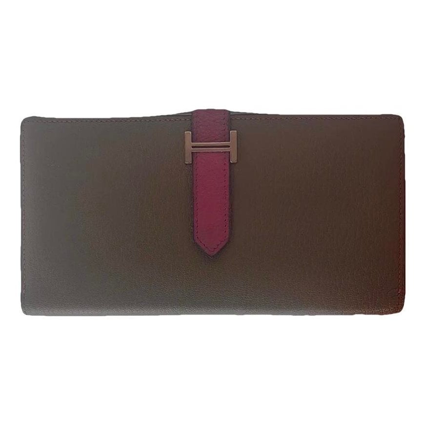 Hermes Dogon leather clutch bag