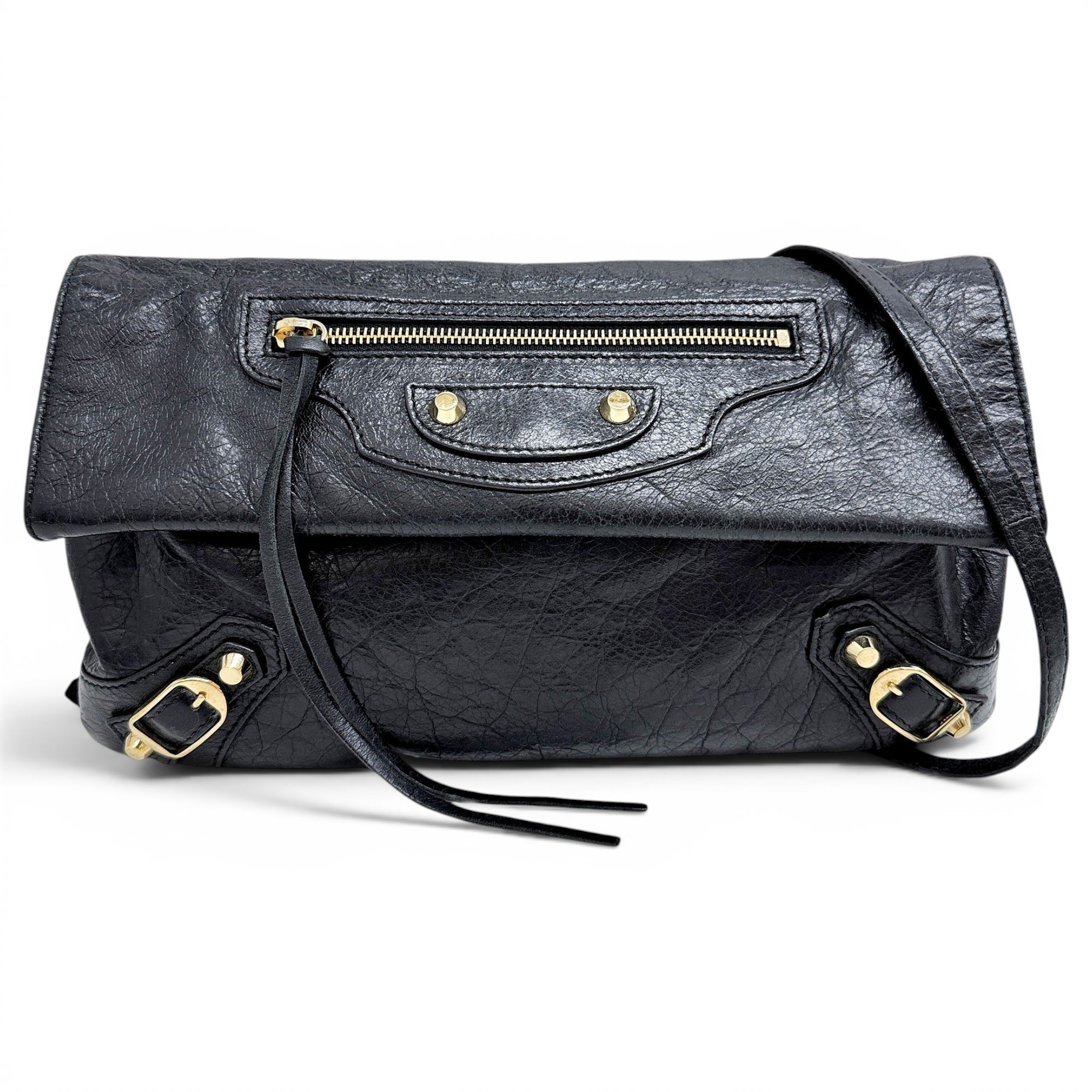 Envelop leather handbag