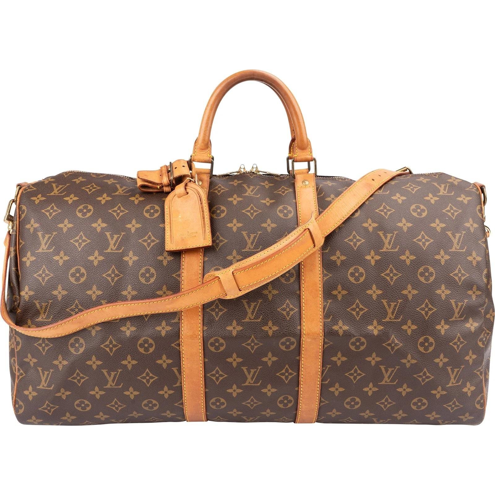 Keepall leather travel bag