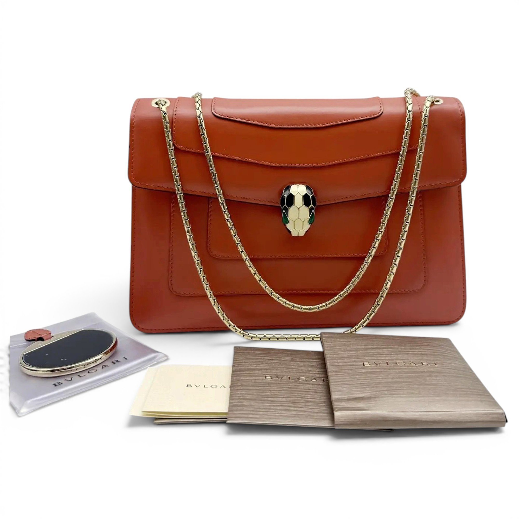 Serpenti leather handbag
