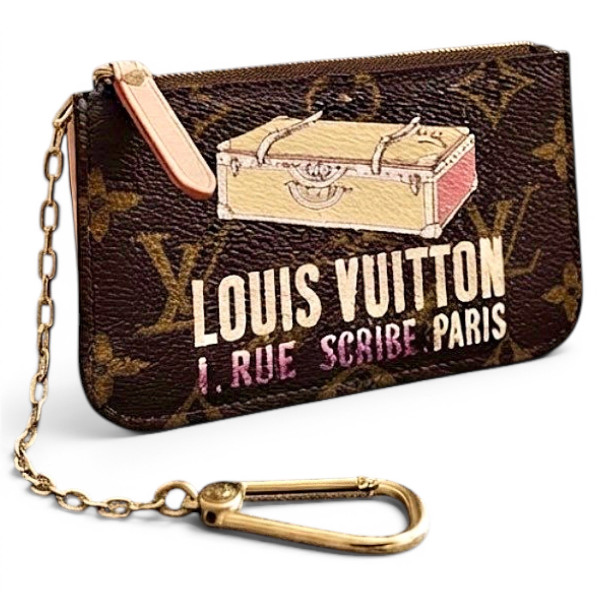Louis Vuitton Neverfull leather clutch bag