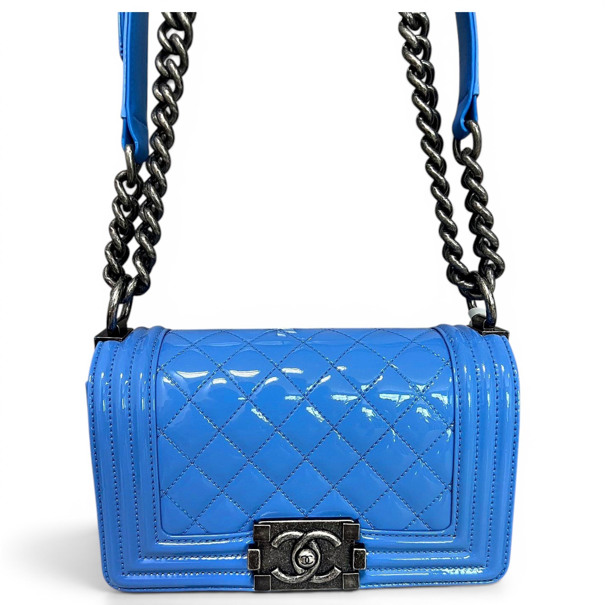 Boy patent leather crossbody bag
