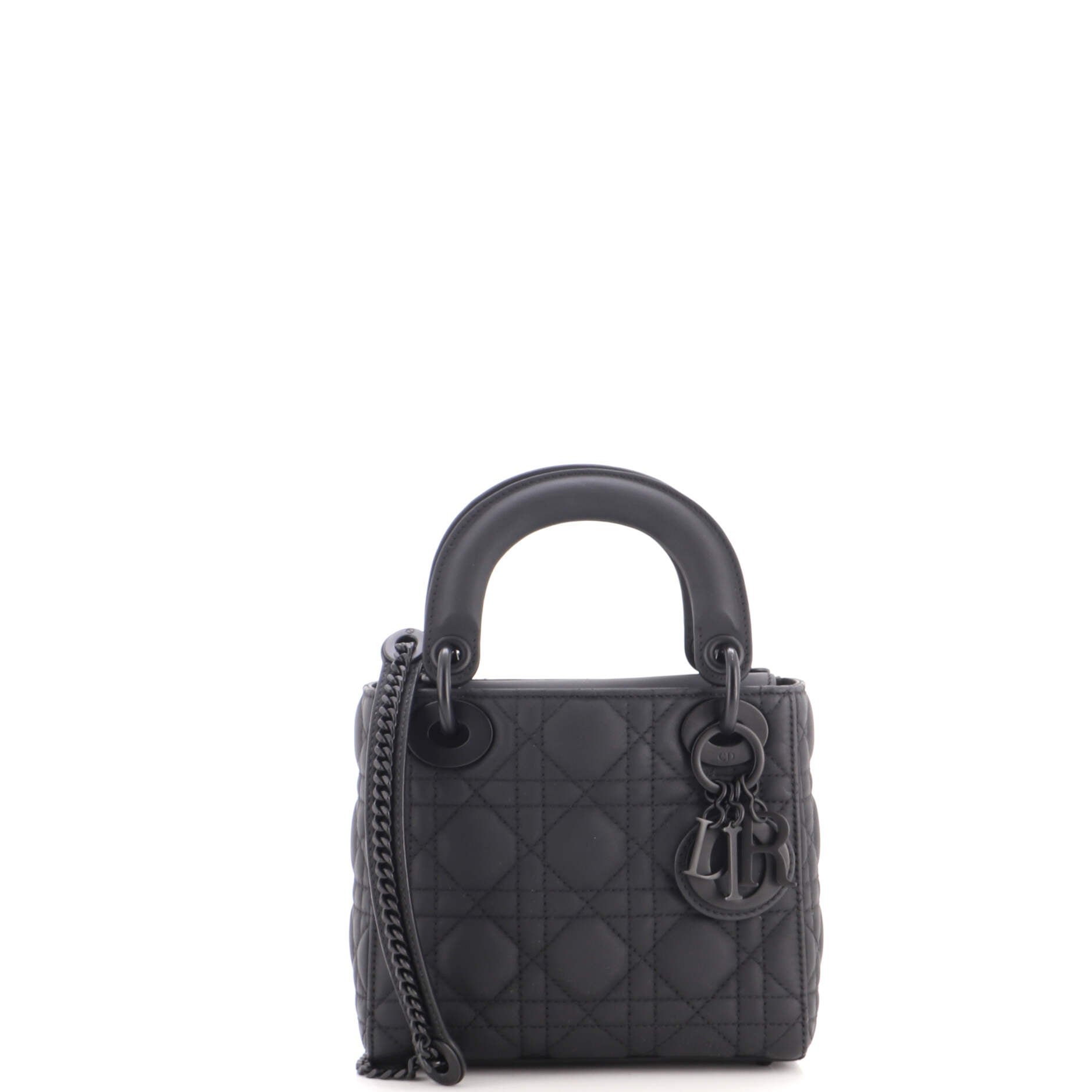 Ultra Matte Lady Dior Chain Bag Cannage Quilt Calfskin Mini