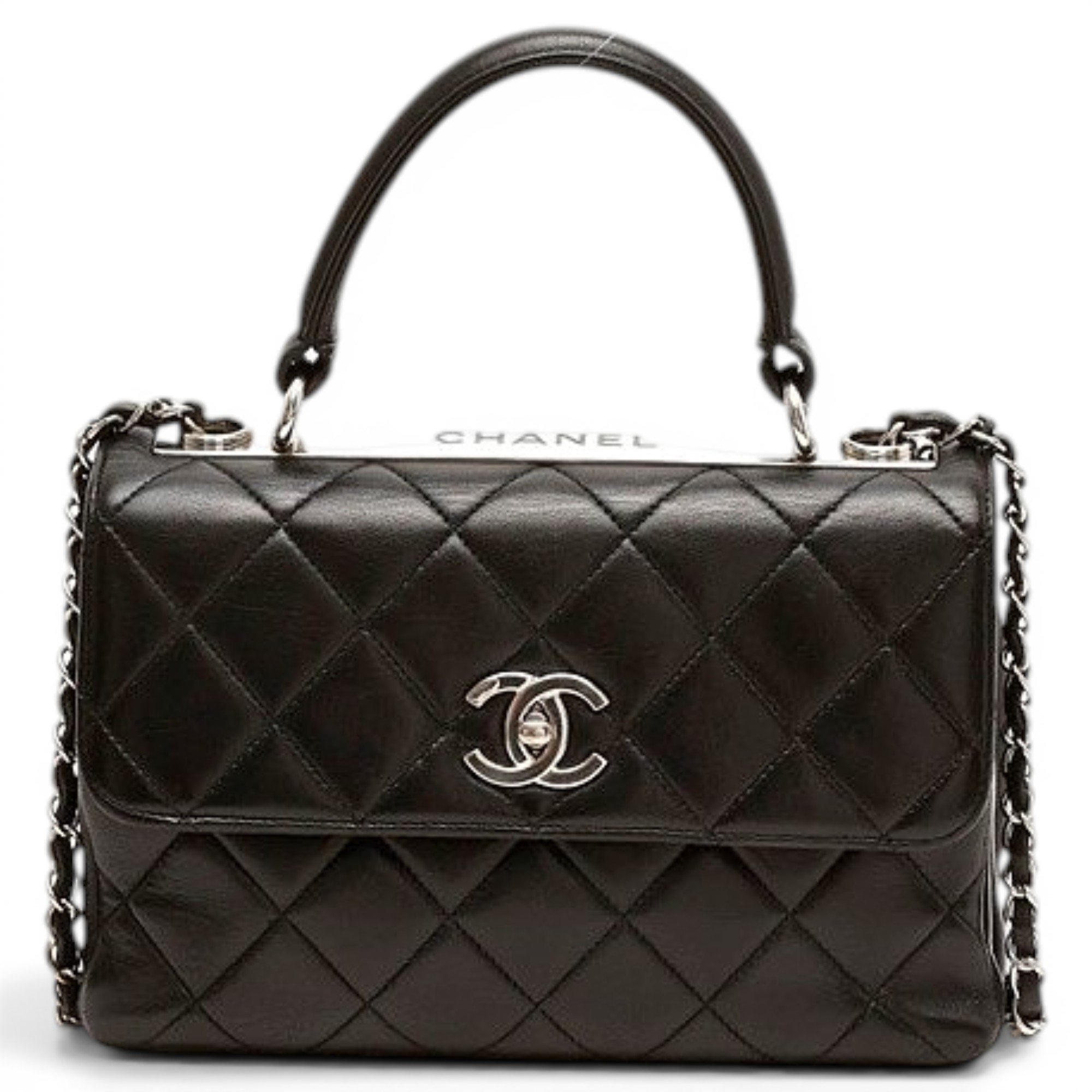 Trendy CC leather handbag