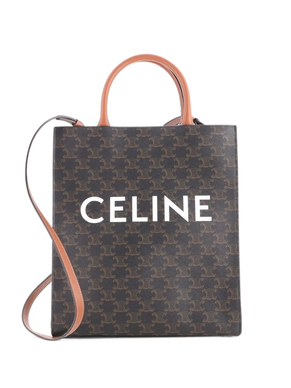 Vertical Cabas Triomphe Coated Canvas Small tote bag