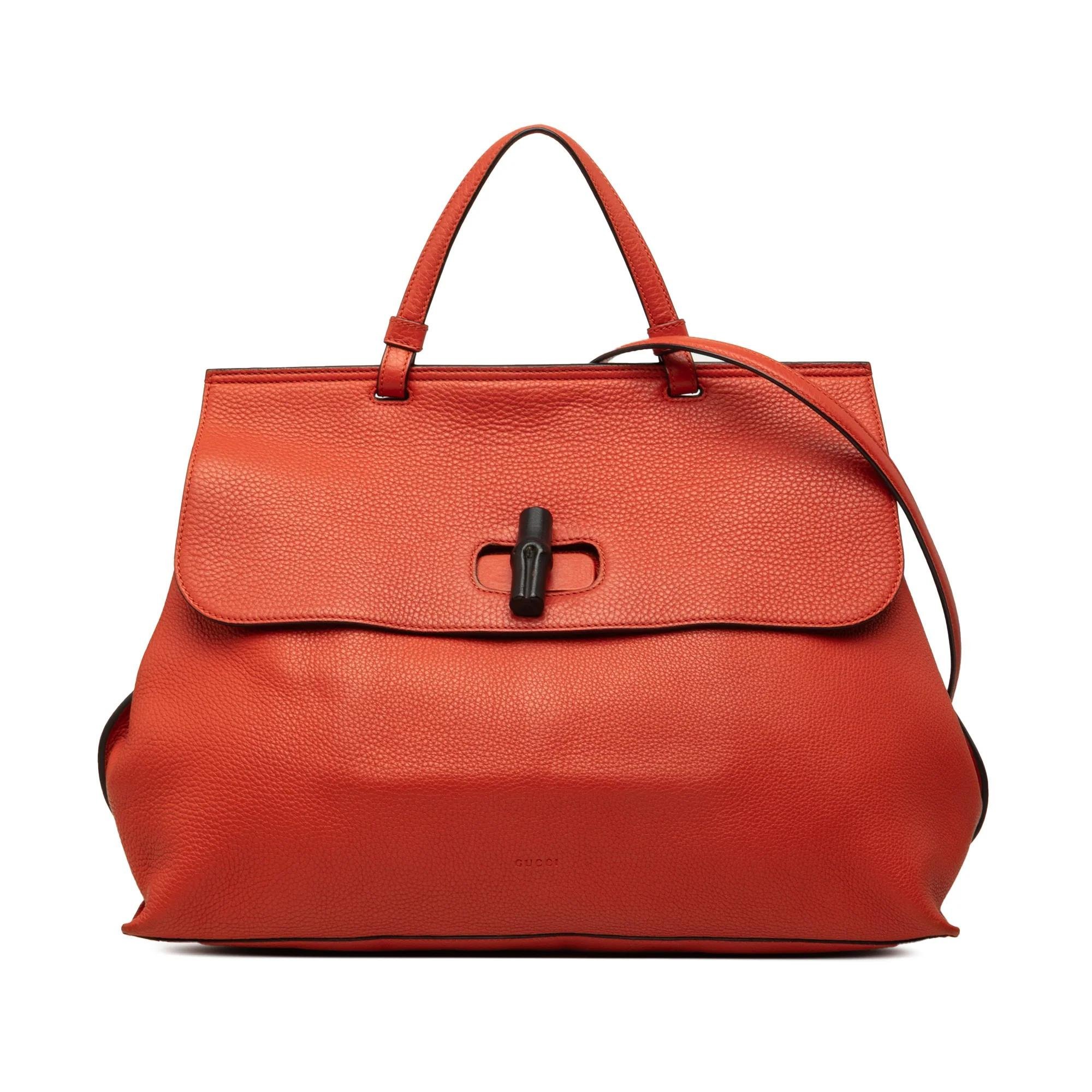 Bamboo leather handbag