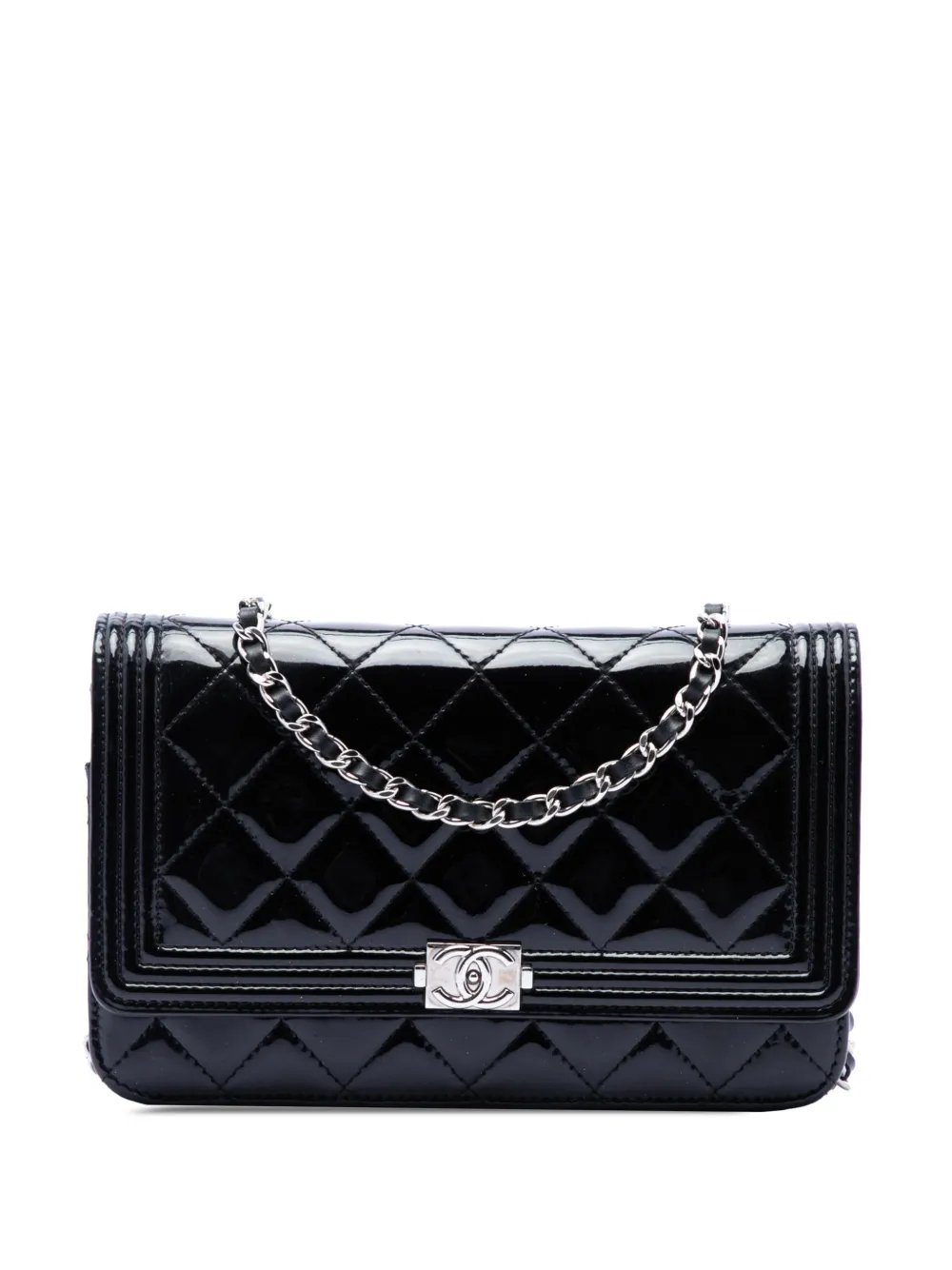 2014-2015 Quilted Patent Boy Wallet on Chain crossbody bag