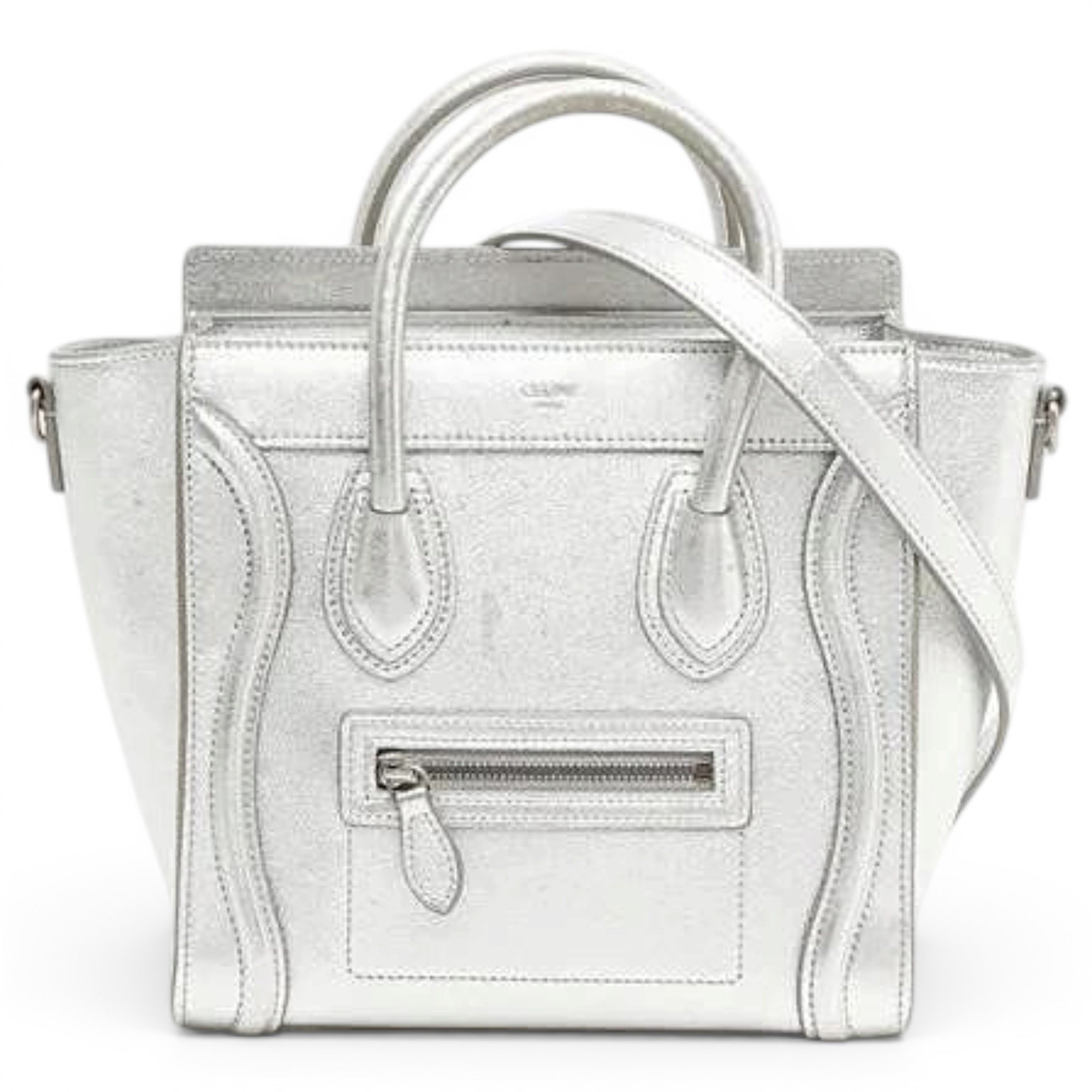 Luggage leather crossbody bag