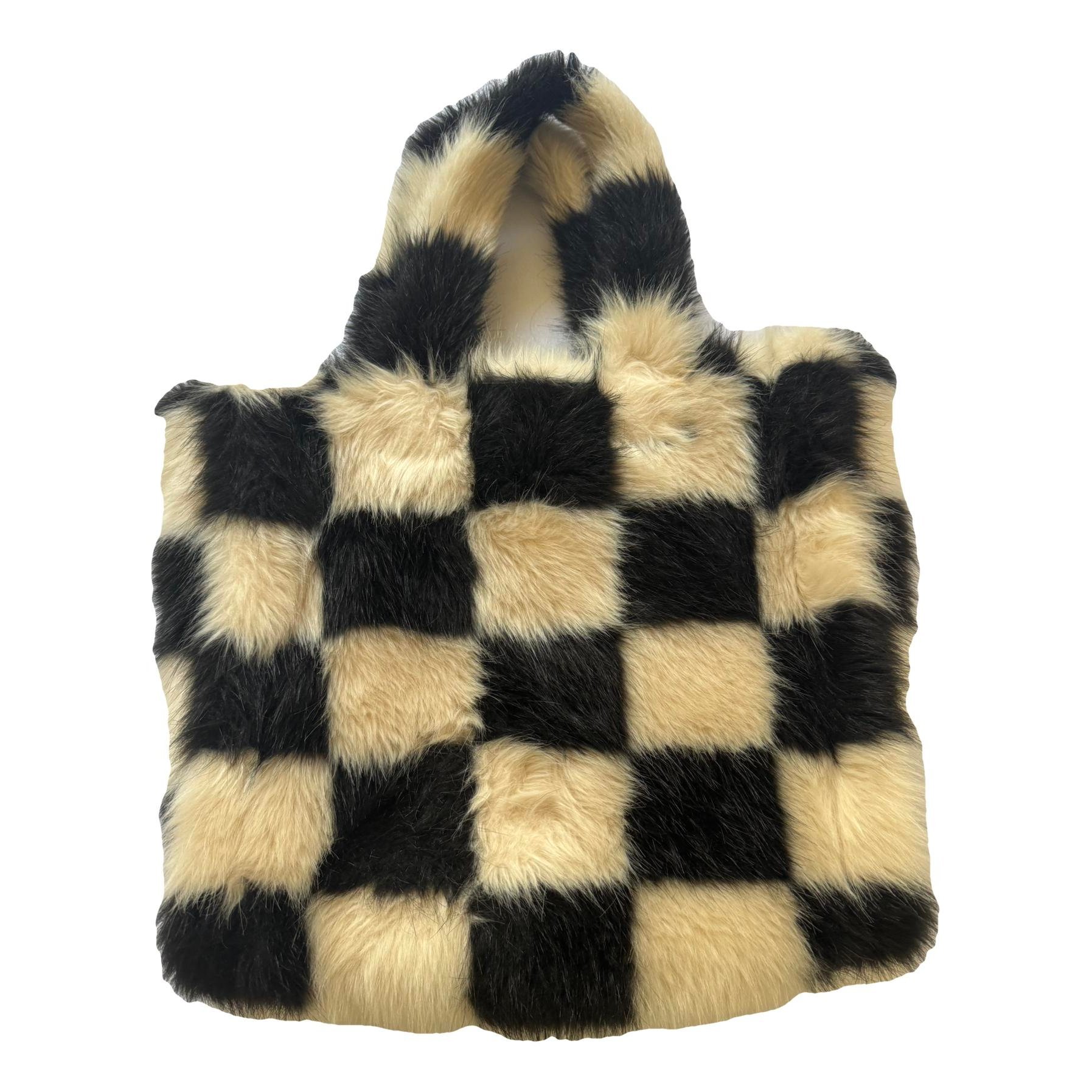 Faux fur handbag