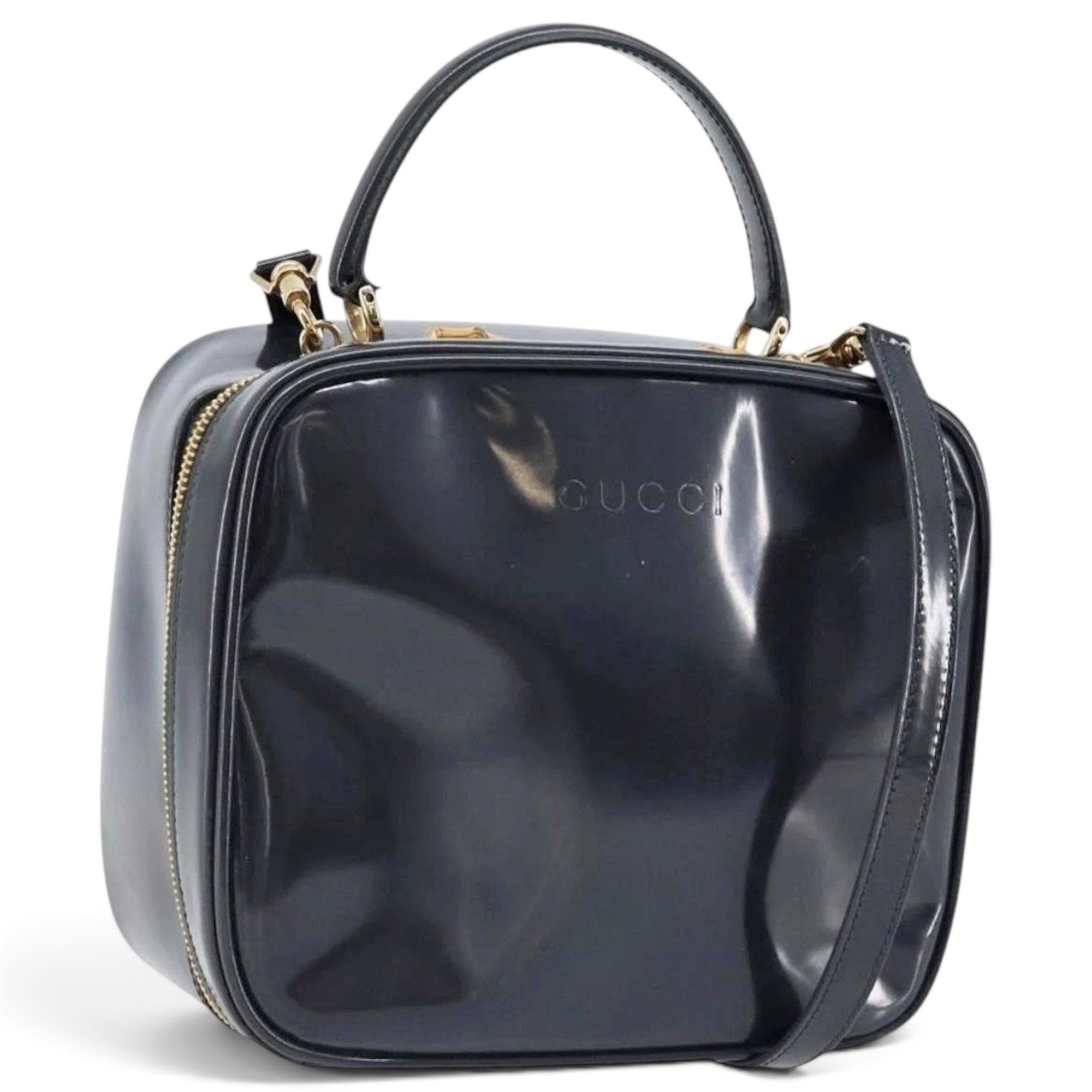 Patent leather handbag