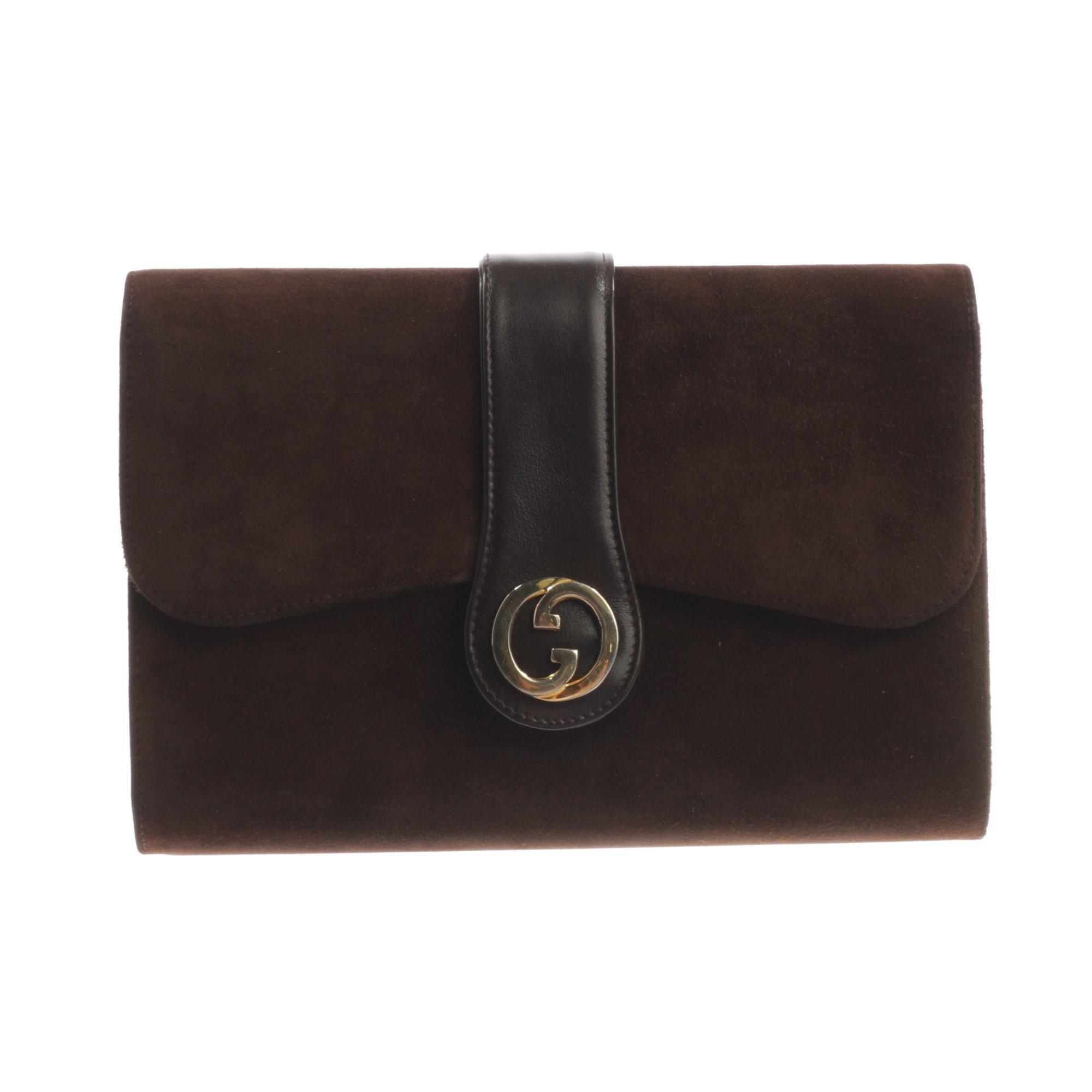 Leather clutch bag