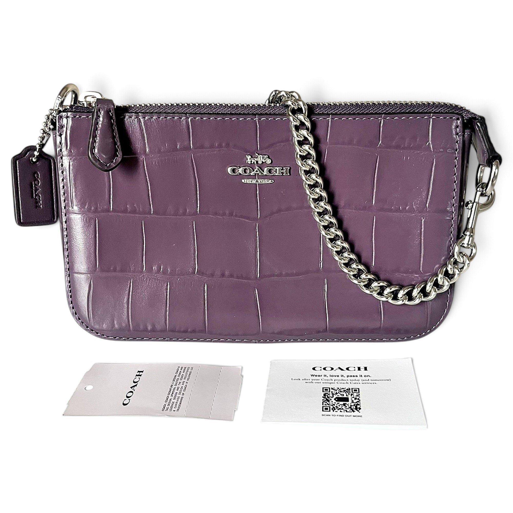 Leather clutch bag