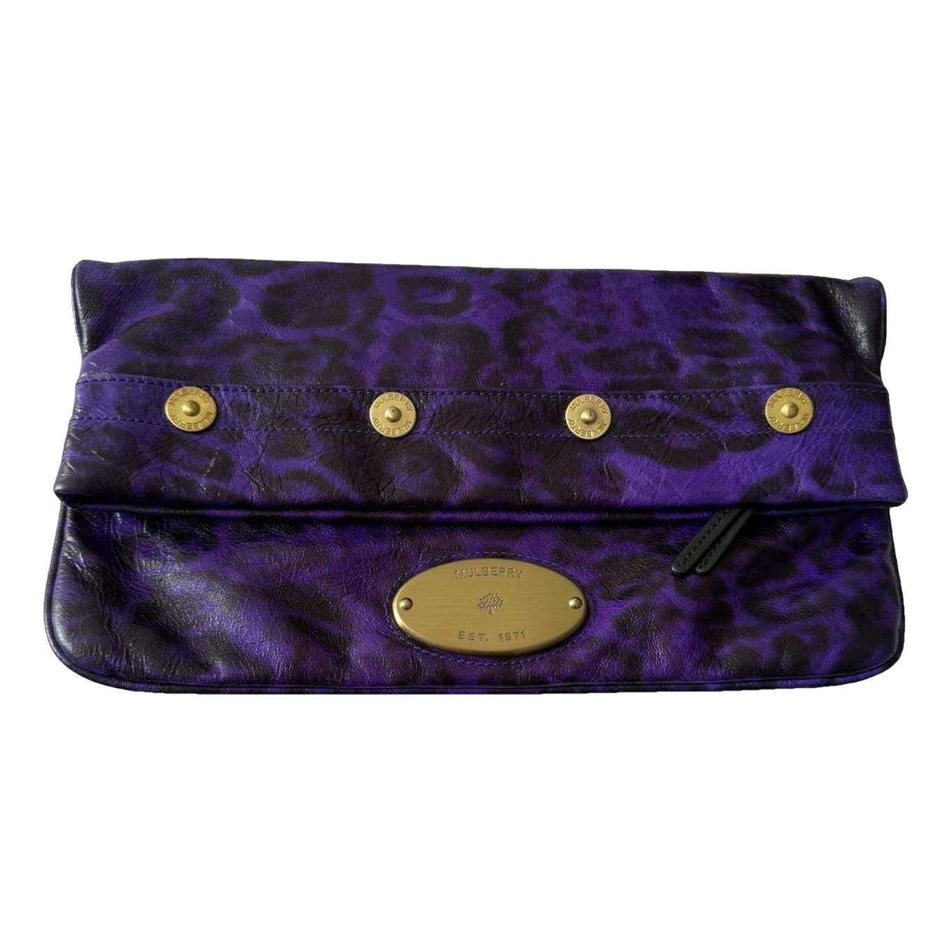 Leather clutch bag