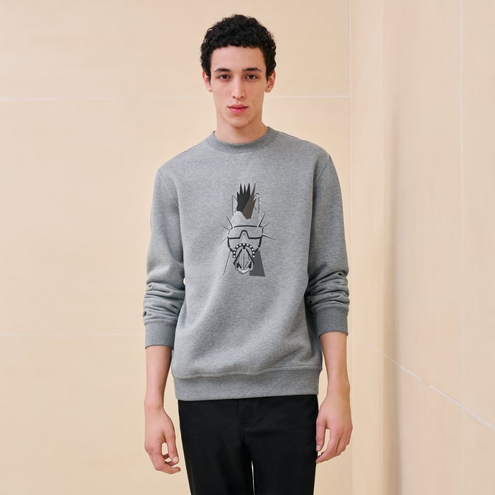 Gris "Punk'H" Crewneck Sweater