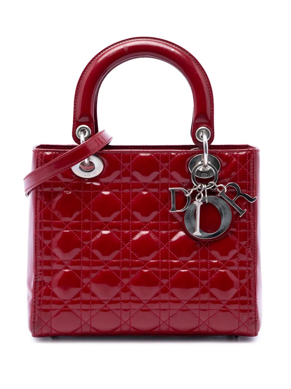 2000-2026 Medium Patent Cannage Lady Dior satchel
