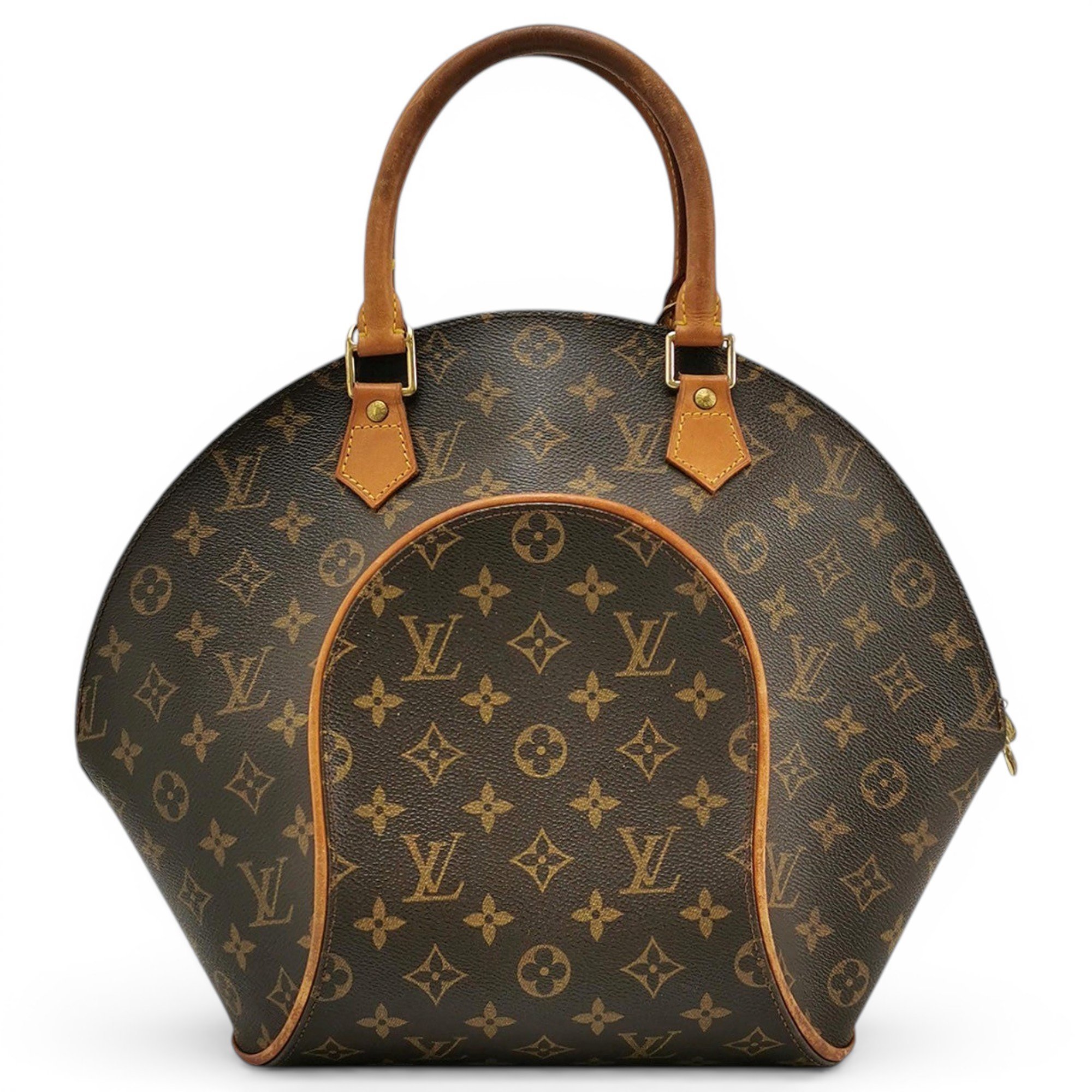 Ellipse leather handbag