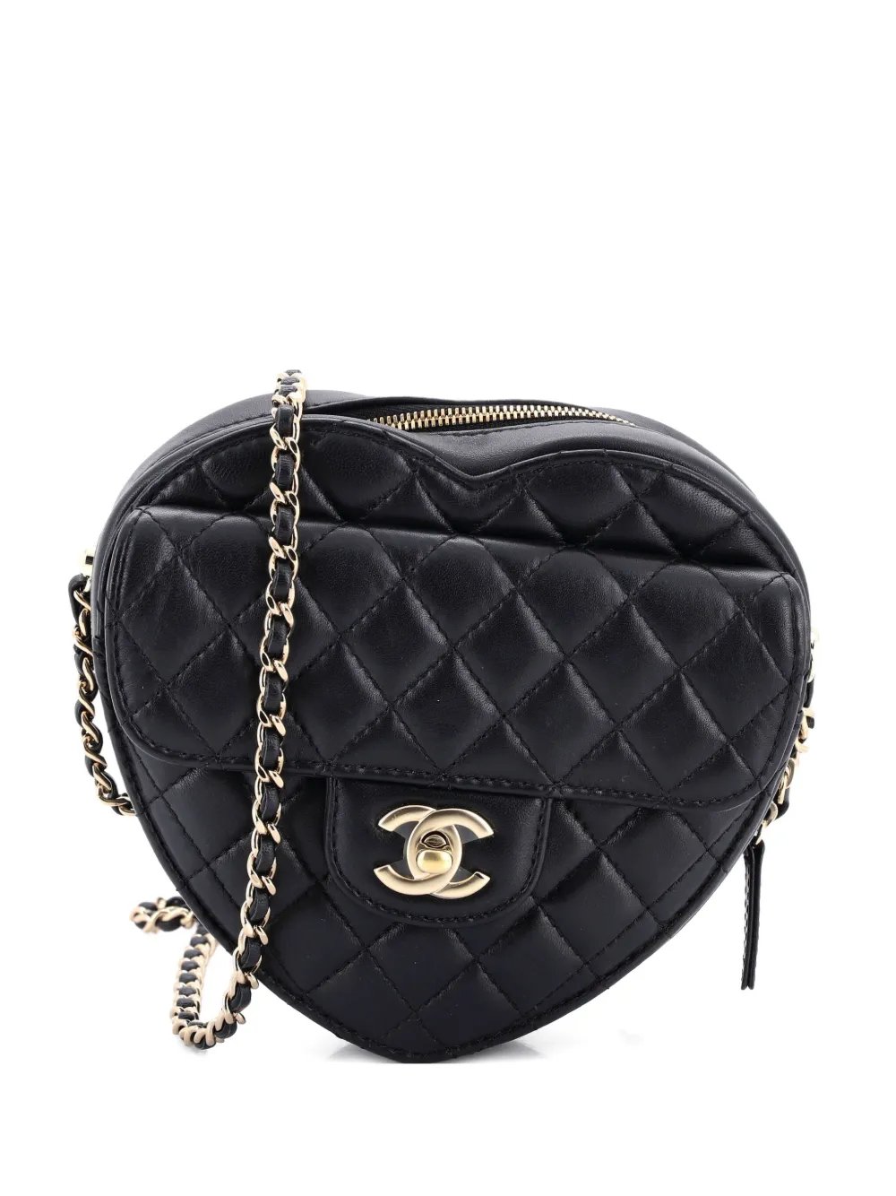 CC in Love Heart Bag Quilted Lambskin crossbody bag