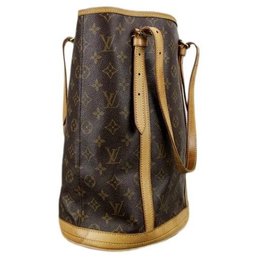 Bucket leather handbag
