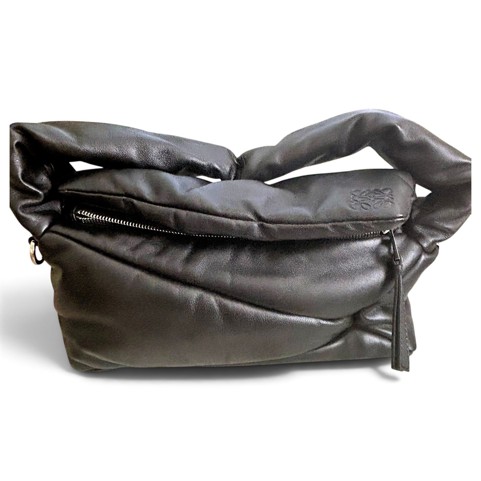 Puzzle leather handbag