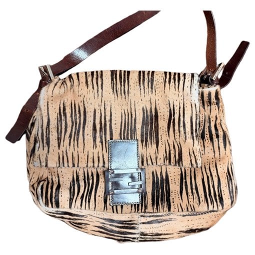 Baguette pony-style calfskin handbag