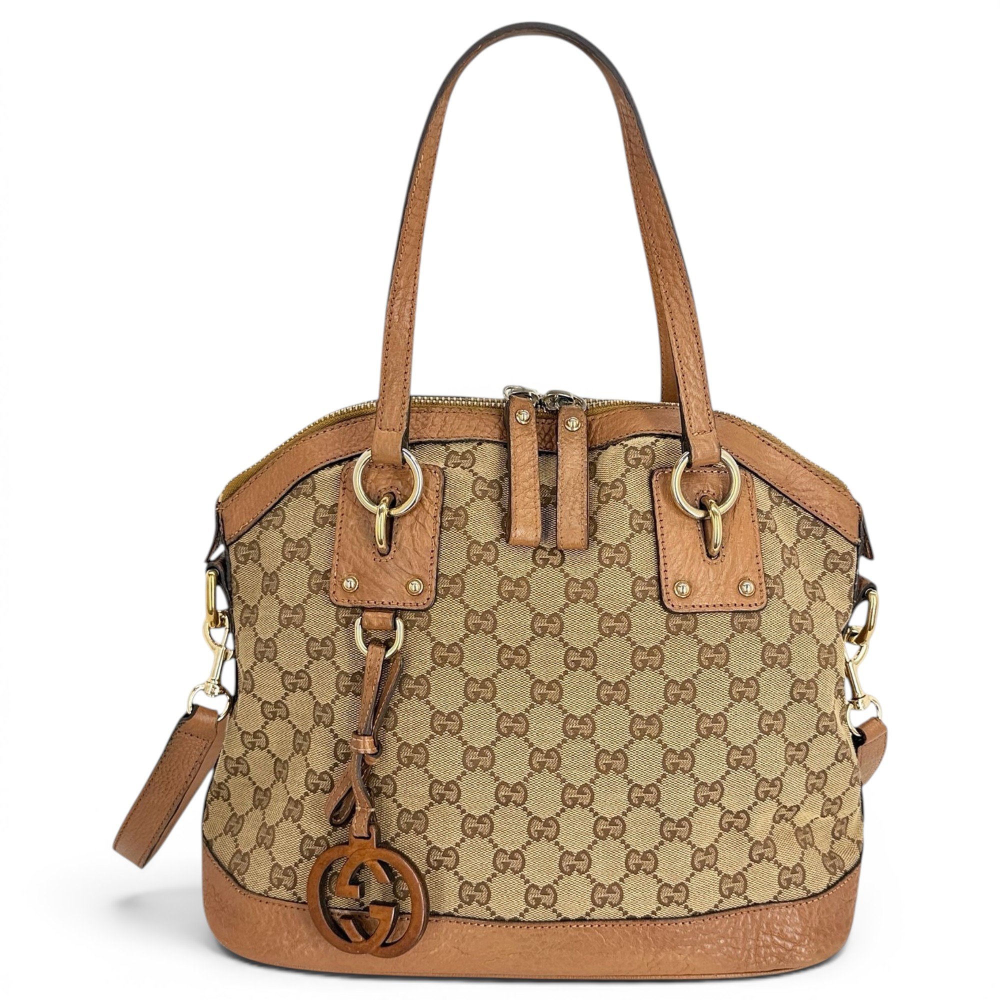 Dôme leather handbag