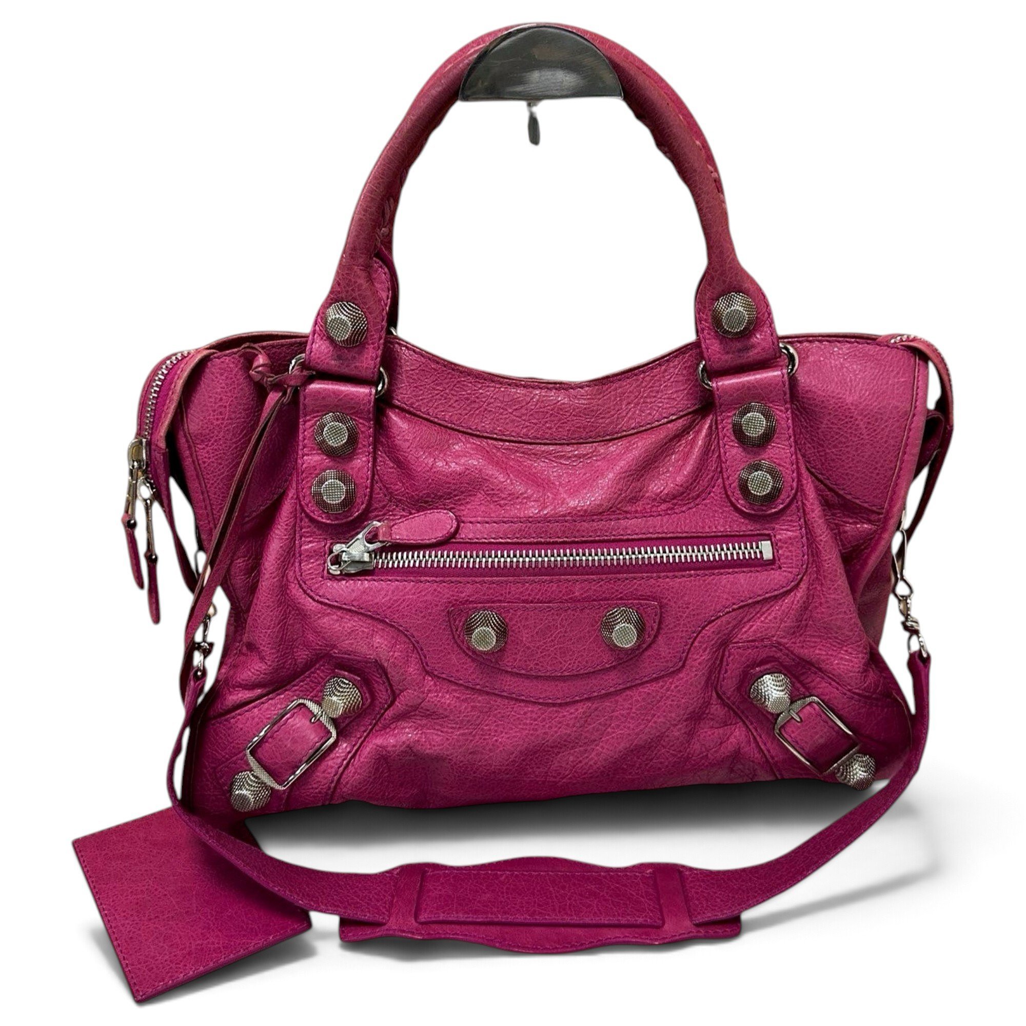 City leather handbag